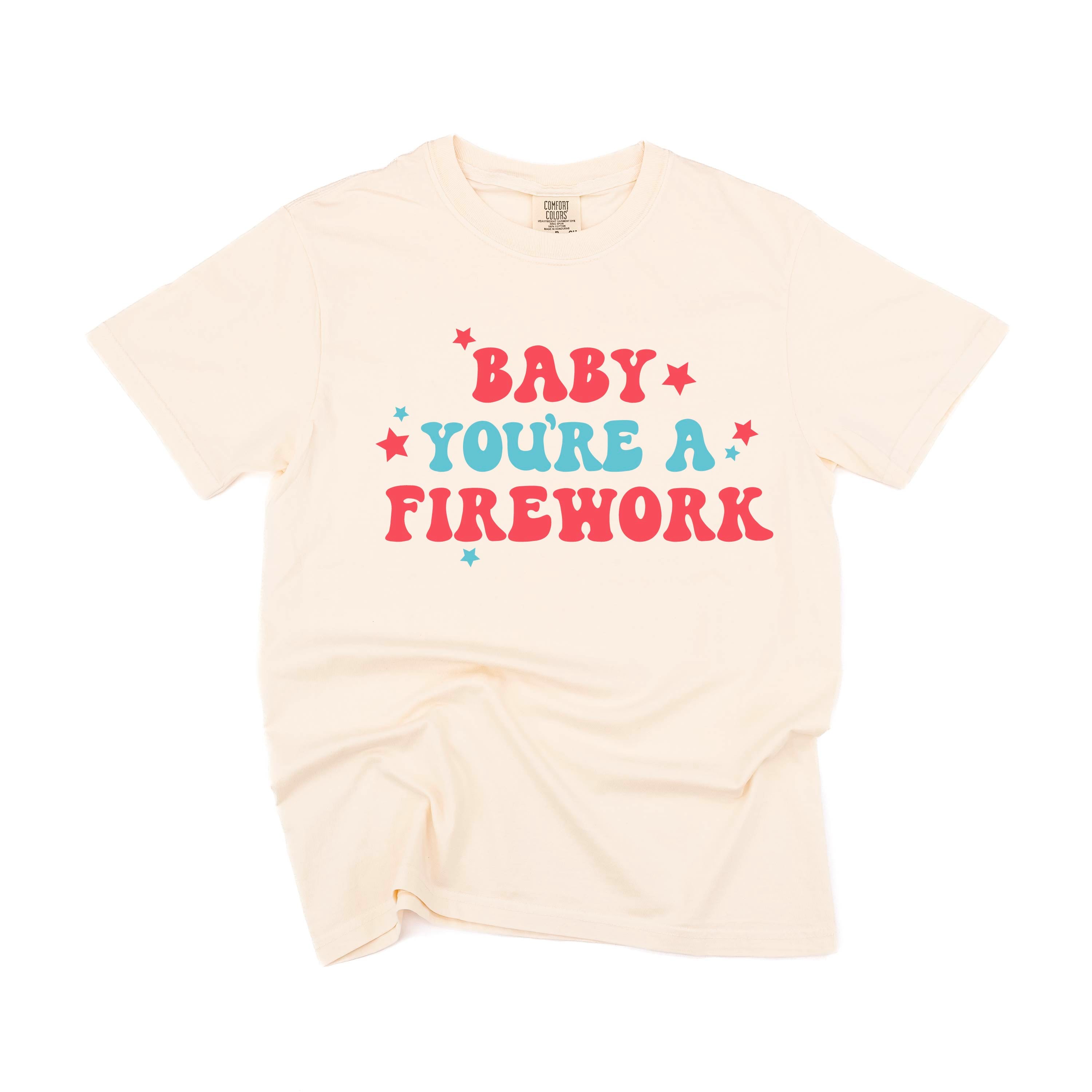 Baby You're A Firework - Comfort Colors Tee Little Mama Shirt Shop
