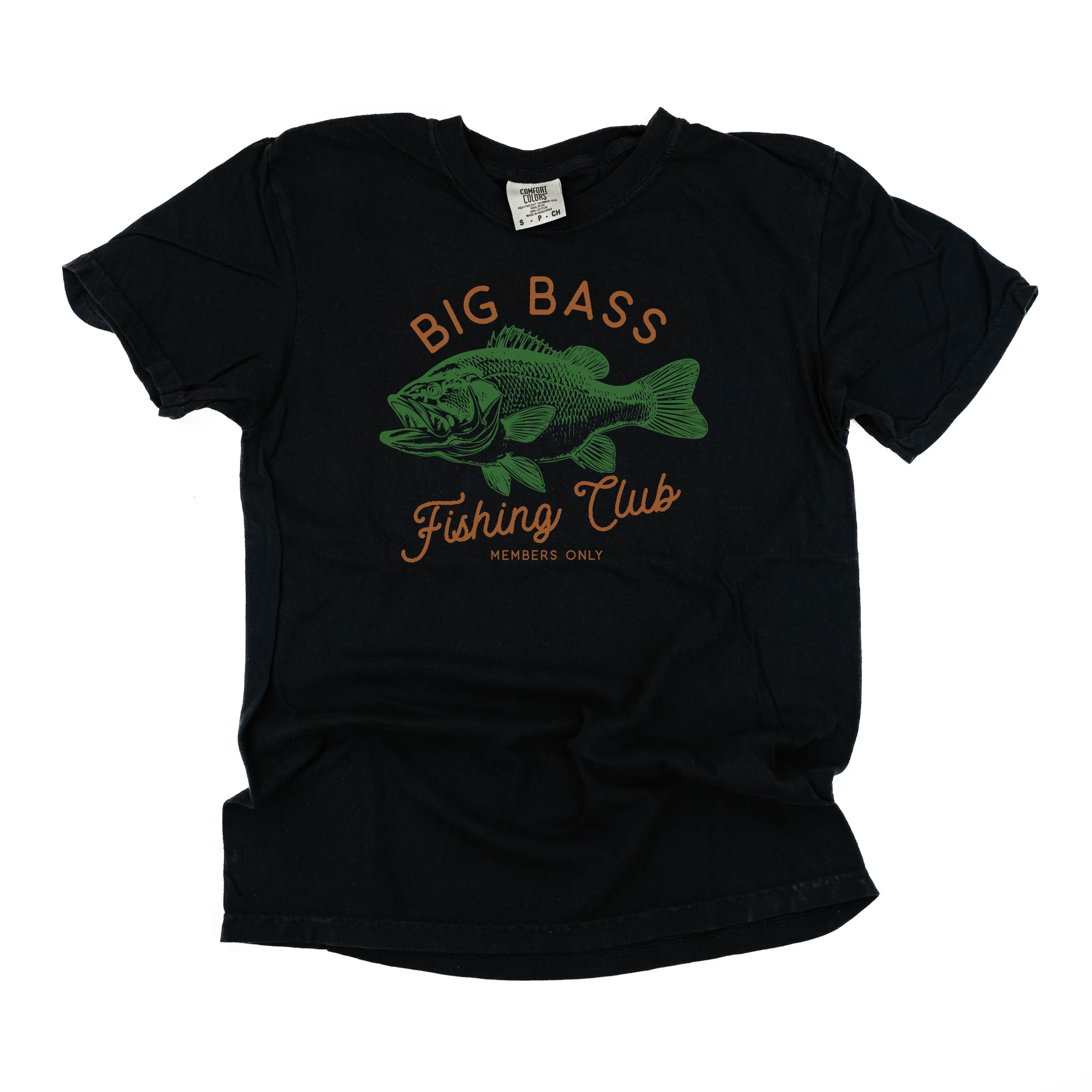 Big Bass Fishing Club - Comfort Colors Tee Little Mama Shirt Shop