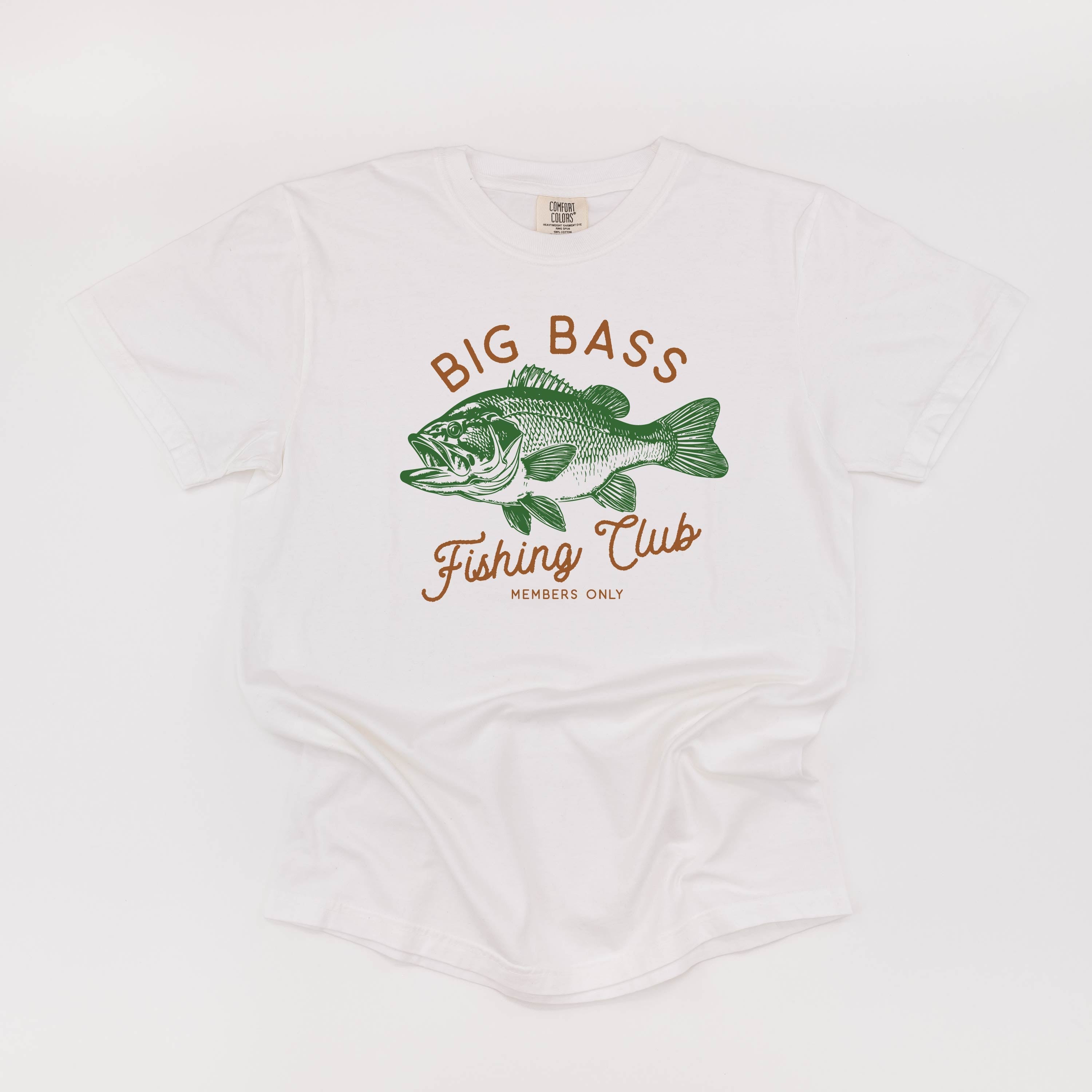 Big Bass Fishing Club - Comfort Colors Tee Little Mama Shirt Shop