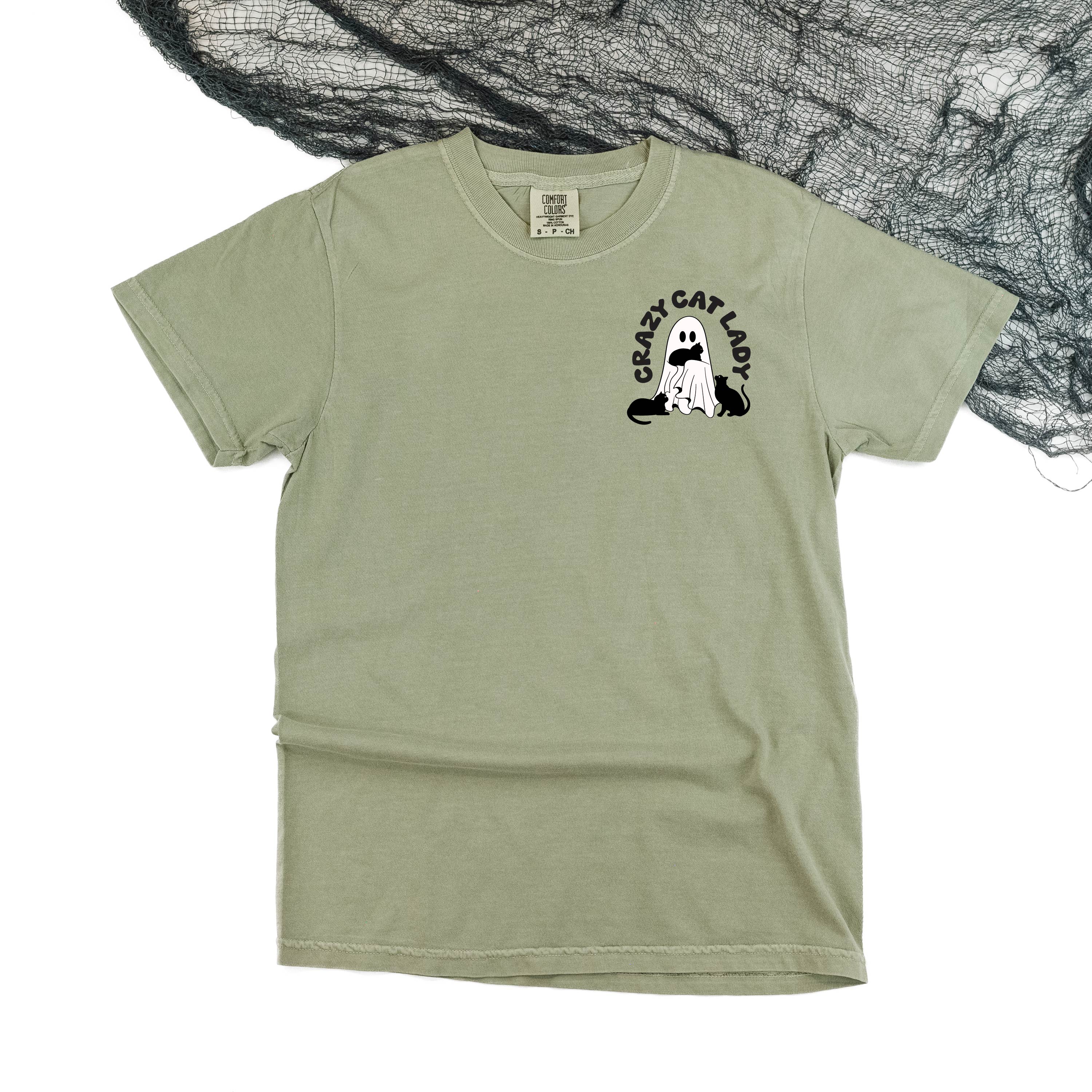 Crazy Cat Lady - POCKET DESIGN - Short Sleeve Comfort Colors Tee Little Mama Shirt Shop