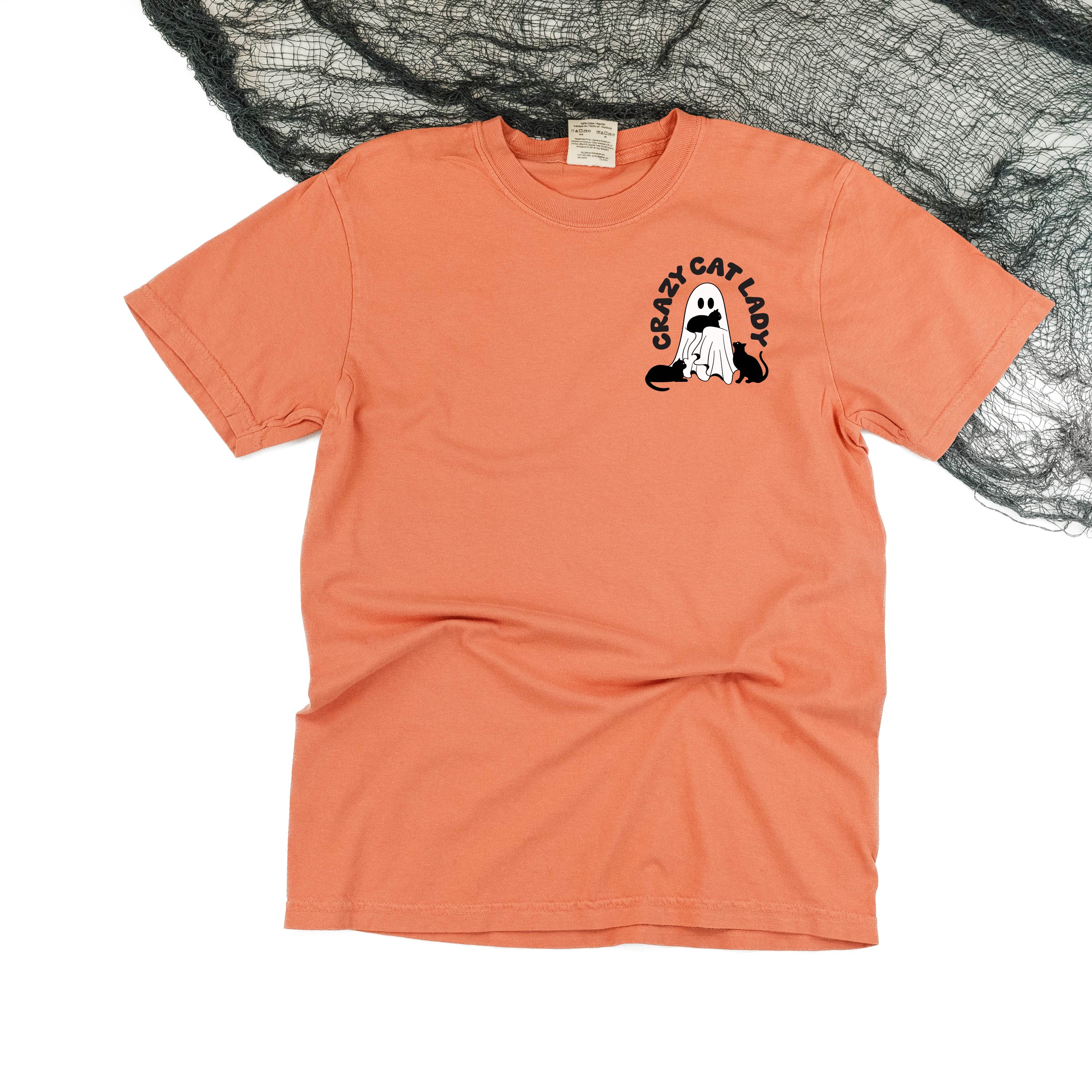 Crazy Cat Lady - POCKET DESIGN - Short Sleeve Comfort Colors Tee Little Mama Shirt Shop