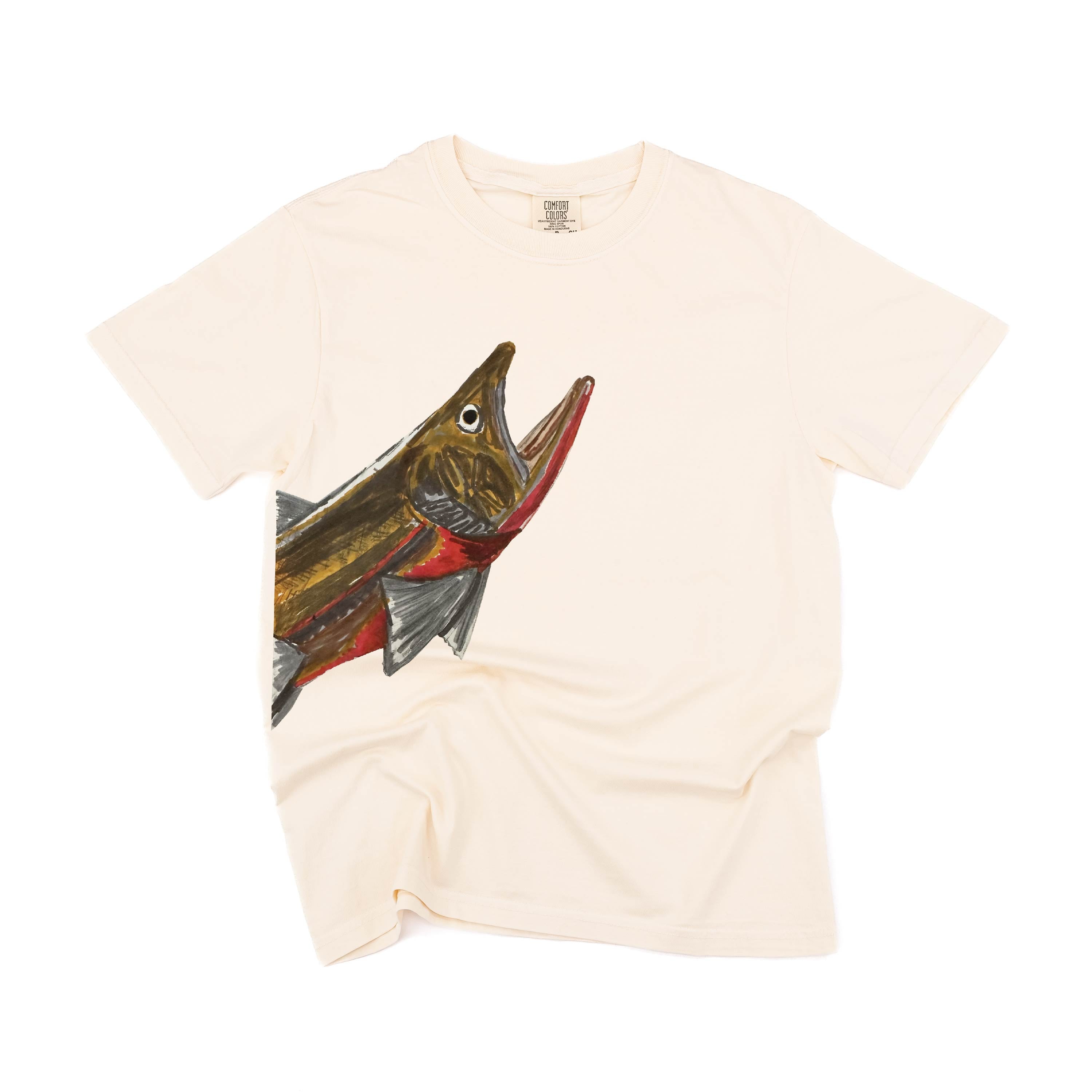 Cutthroat Trout - Hand Drawn - Comfort Colors Tee Little Mama Shirt Shop