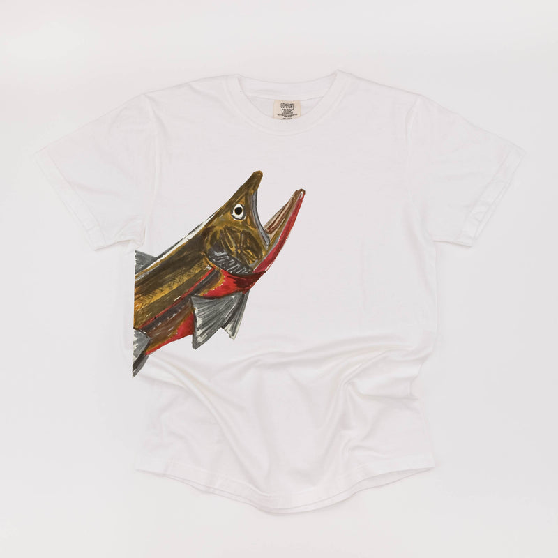 Cutthroat Trout - Hand Drawn - SHORT SLEEVE COMFORT COLORS TEE