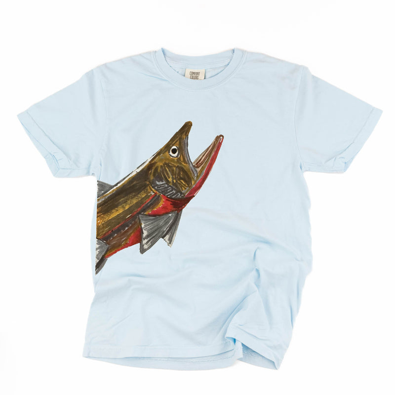 Cutthroat Trout - Hand Drawn - SHORT SLEEVE COMFORT COLORS TEE