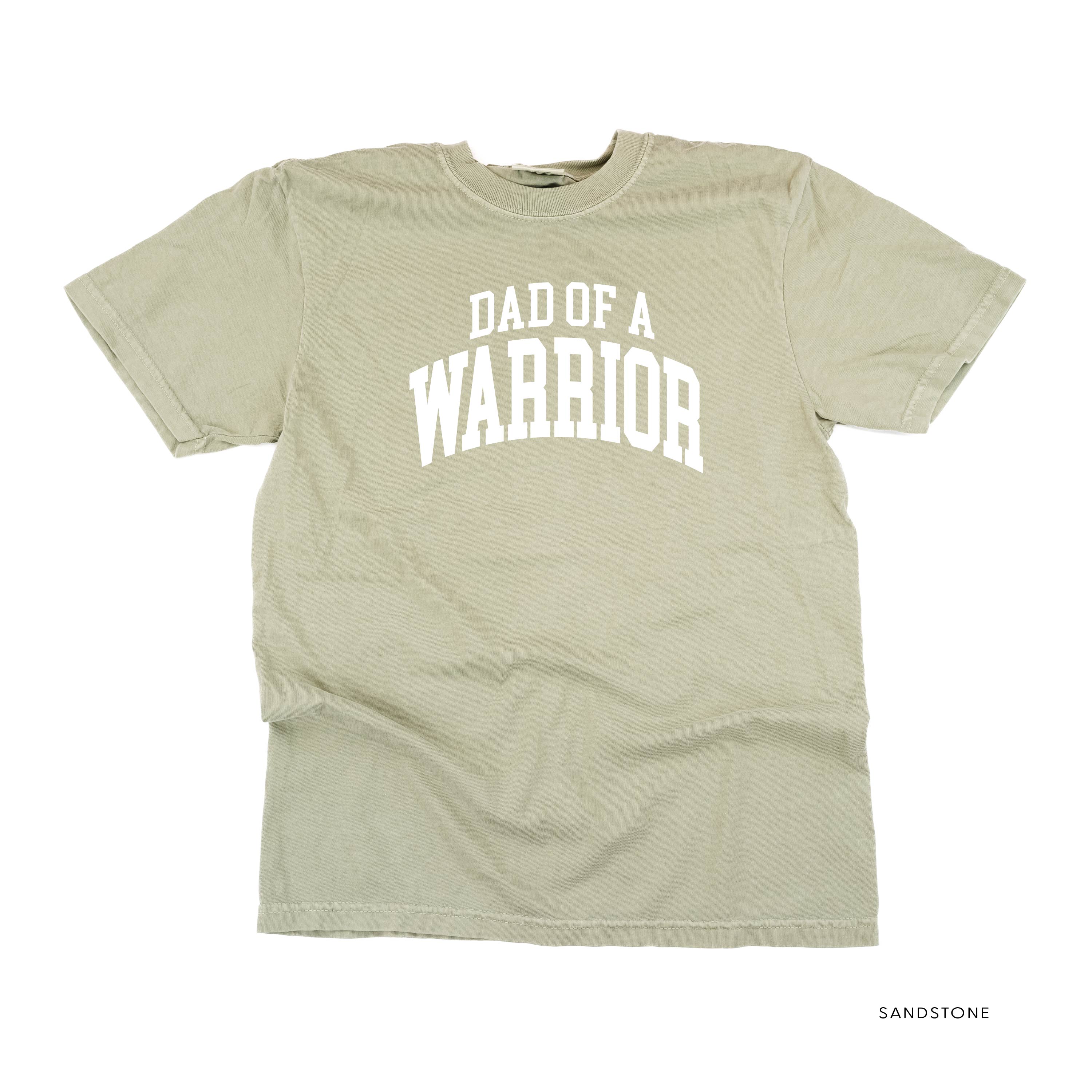 Dad of a Warrior - Varsity - Comfort Colors Tee Little Mama Shirt Shop