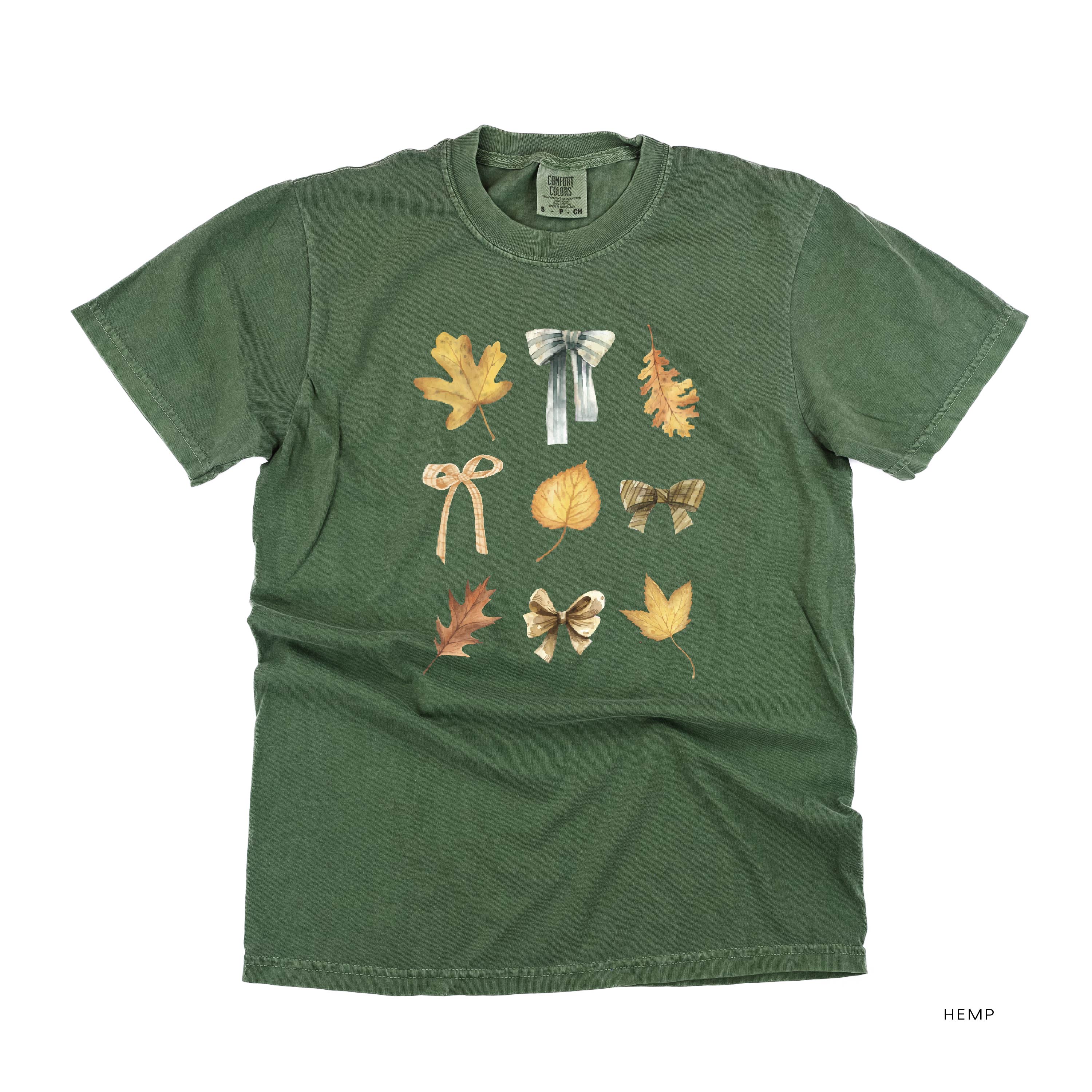 Dainty Bows and Leaves - Short Sleeve Comfort Colors Tee Little Mama Shirt Shop