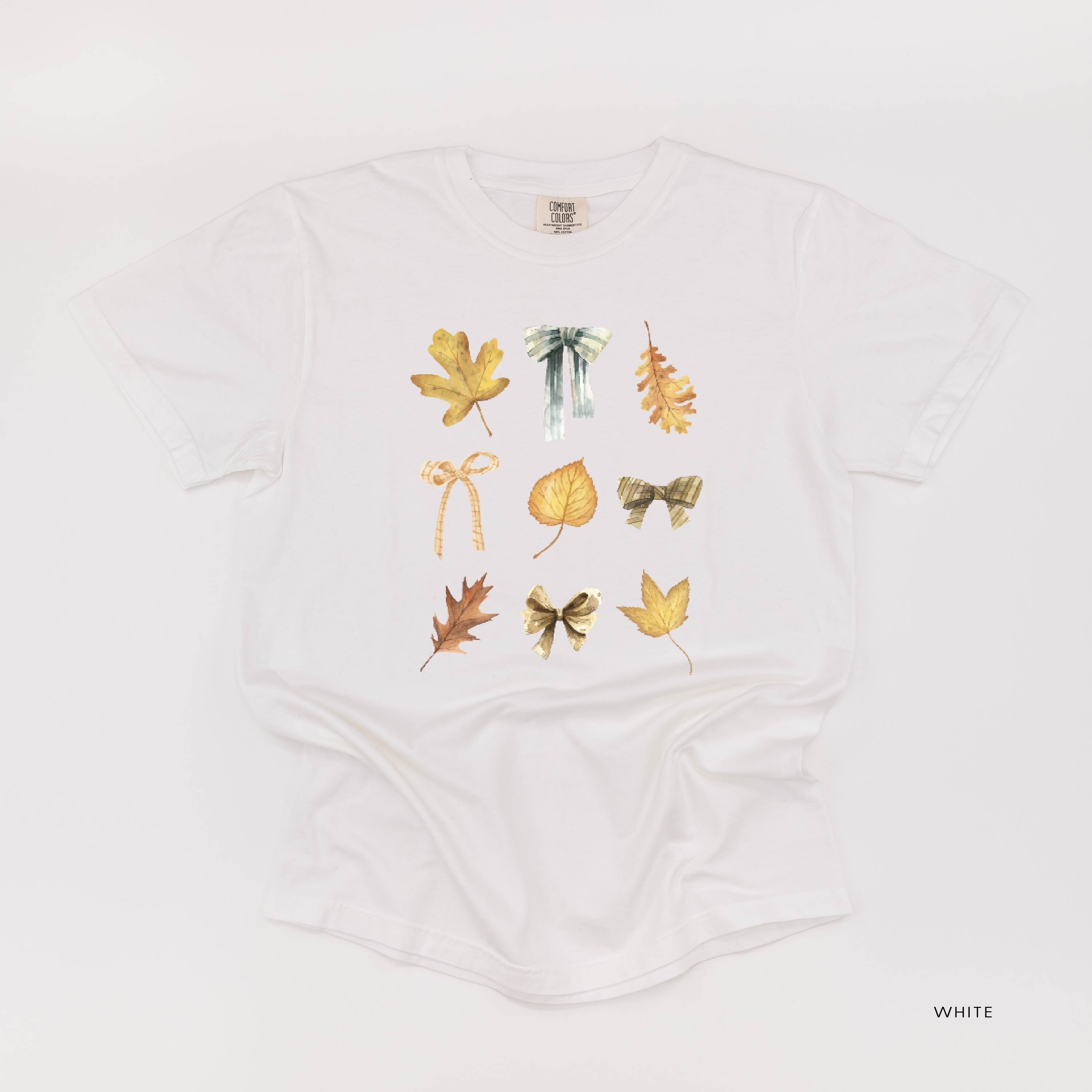 Dainty Bows and Leaves - Short Sleeve Comfort Colors Tee Little Mama Shirt Shop
