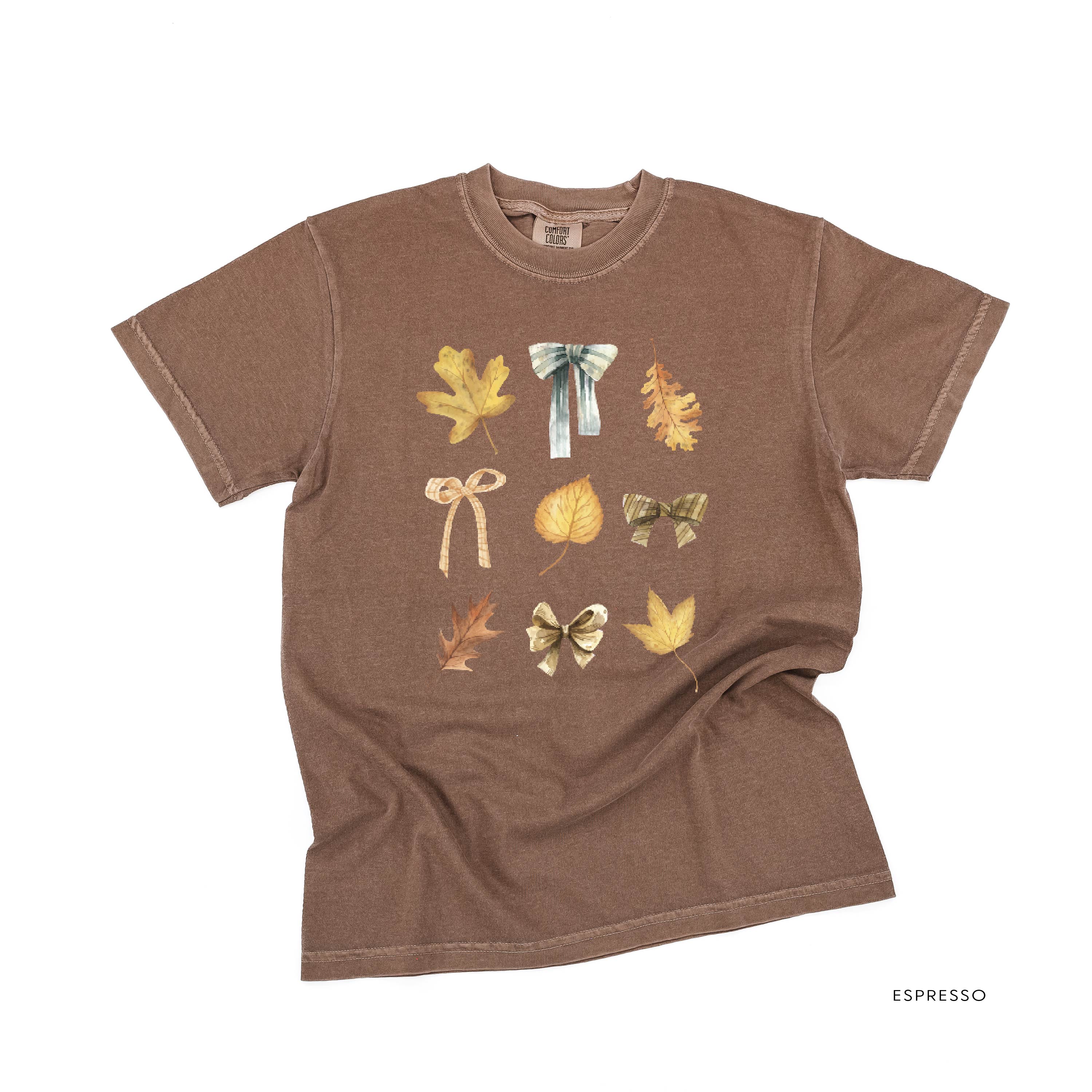 Dainty Bows and Leaves - Short Sleeve Comfort Colors Tee Little Mama Shirt Shop