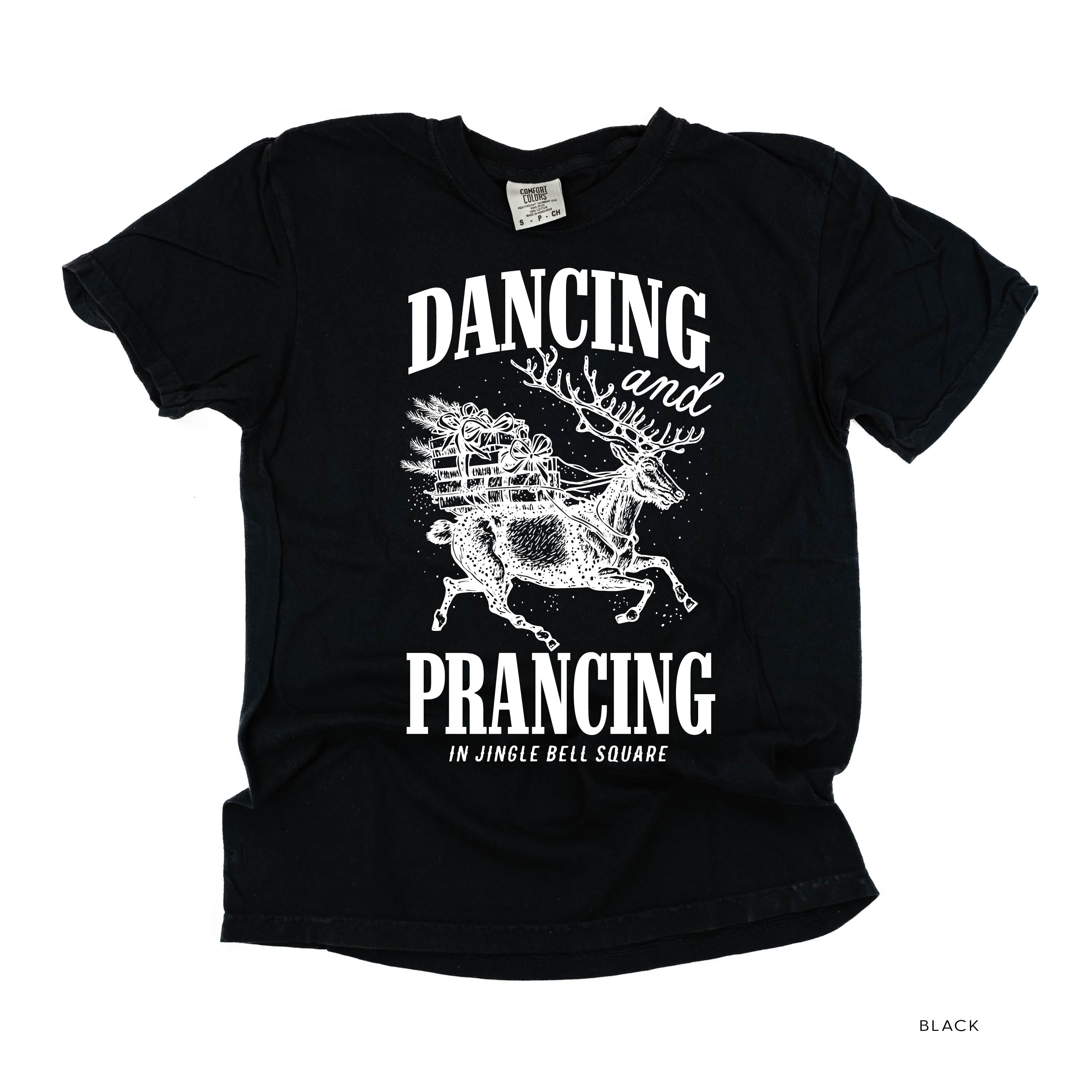 Dancing and Prancing in Jingle Bell Square - Comfort Colors Tee Little Mama Shirt Shop