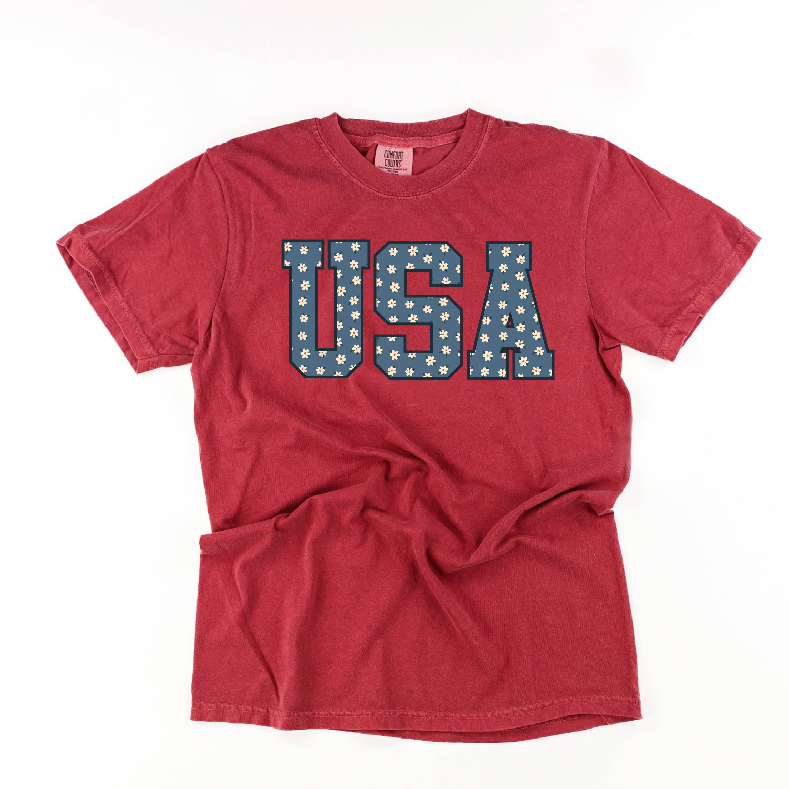 Denim Daisies - USA - Comfort Colors Tee Little Mama Shirt Shop