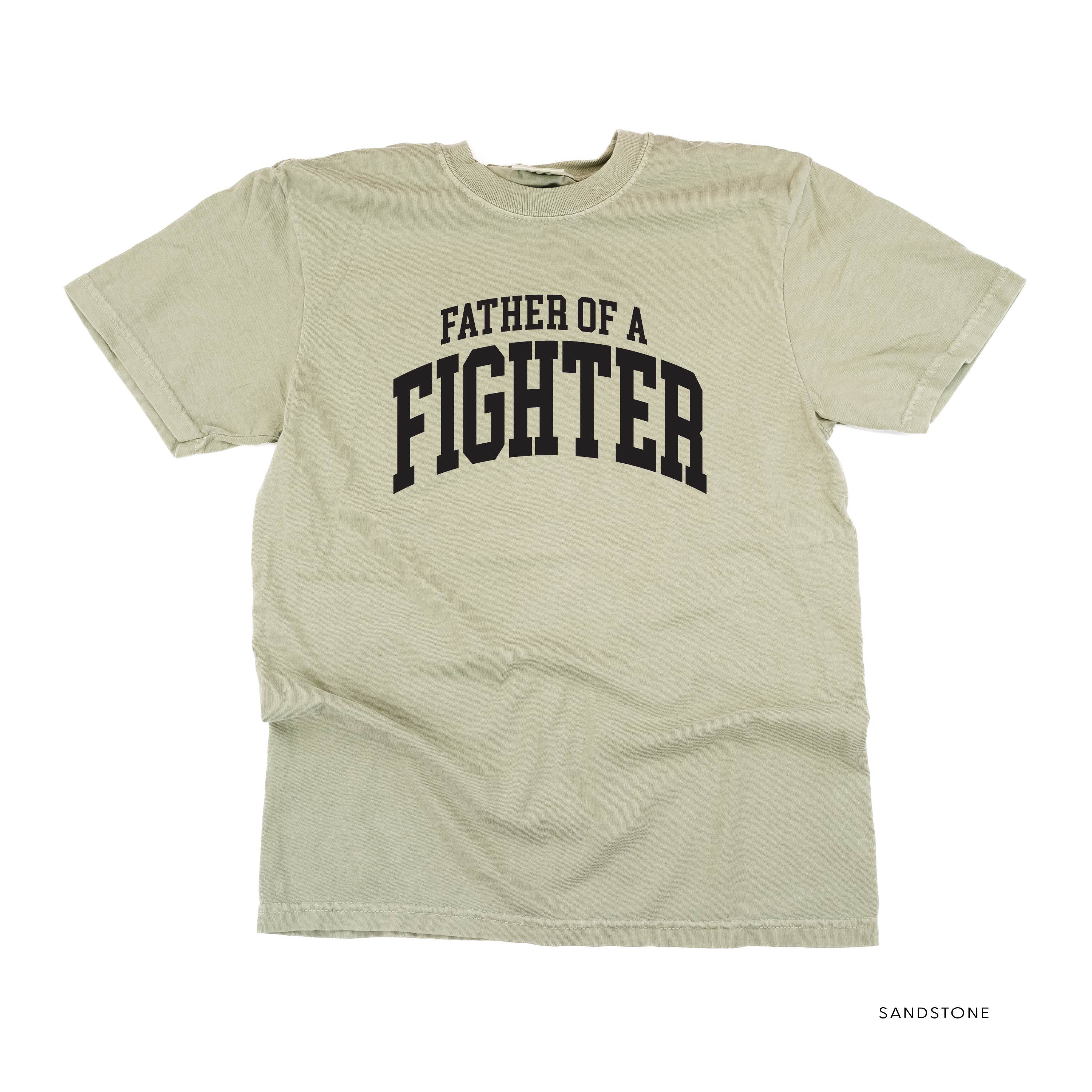 Father of a Fighter - Varsity - Comfort Colors Tee Little Mama Shirt Shop