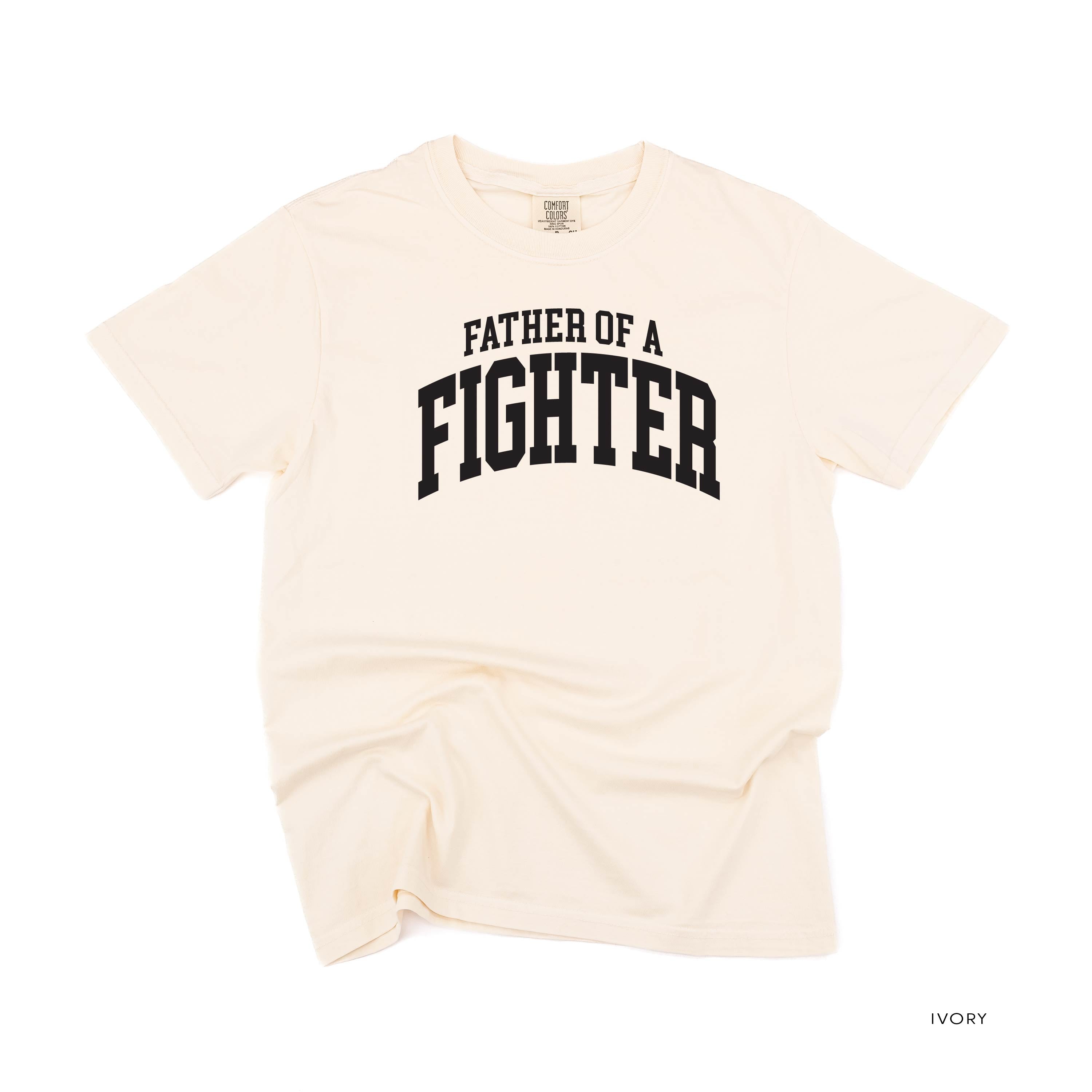 Father of a Fighter - Varsity - Comfort Colors Tee Little Mama Shirt Shop
