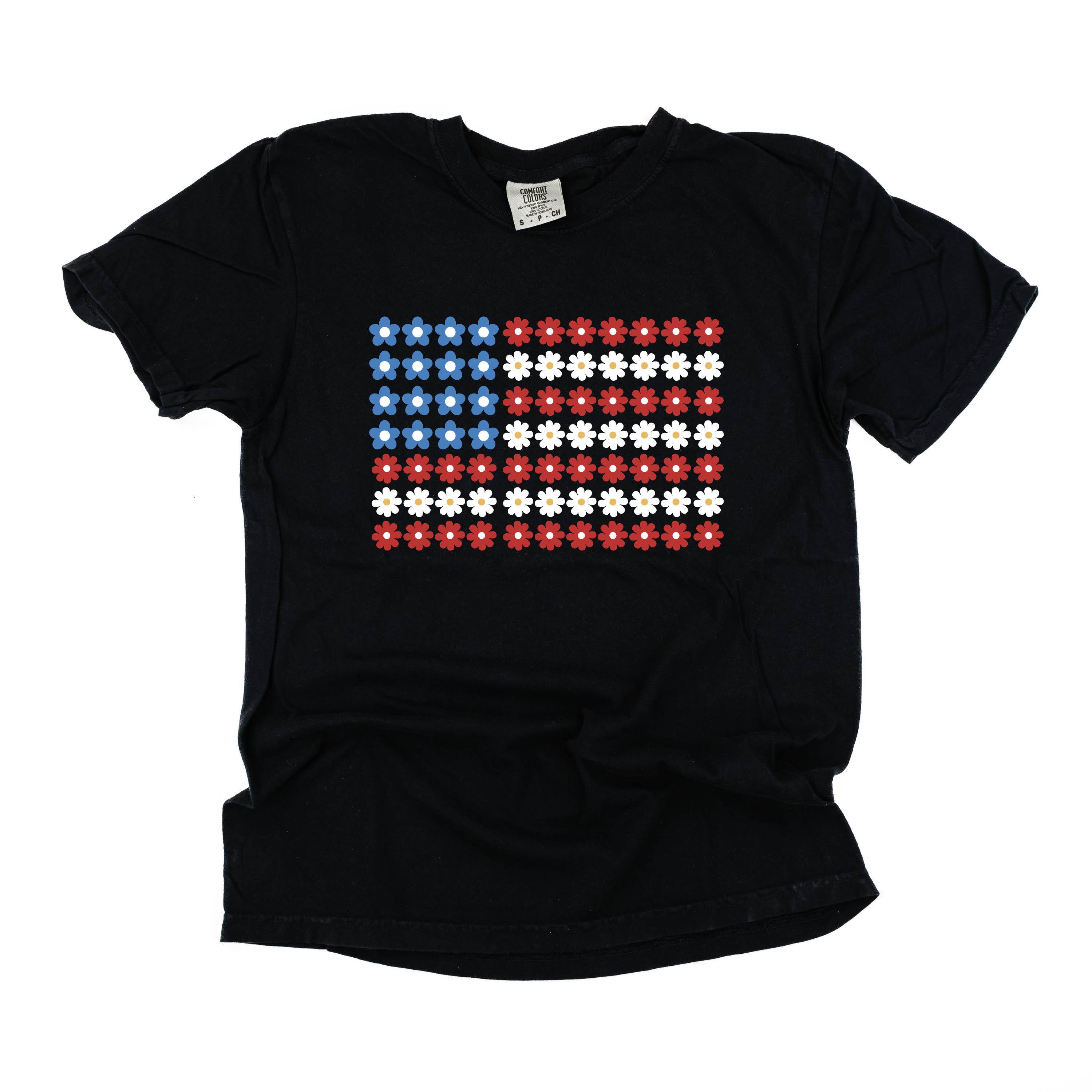 Flower Flag - Comfort Colors Tee Little Mama Shirt Shop
