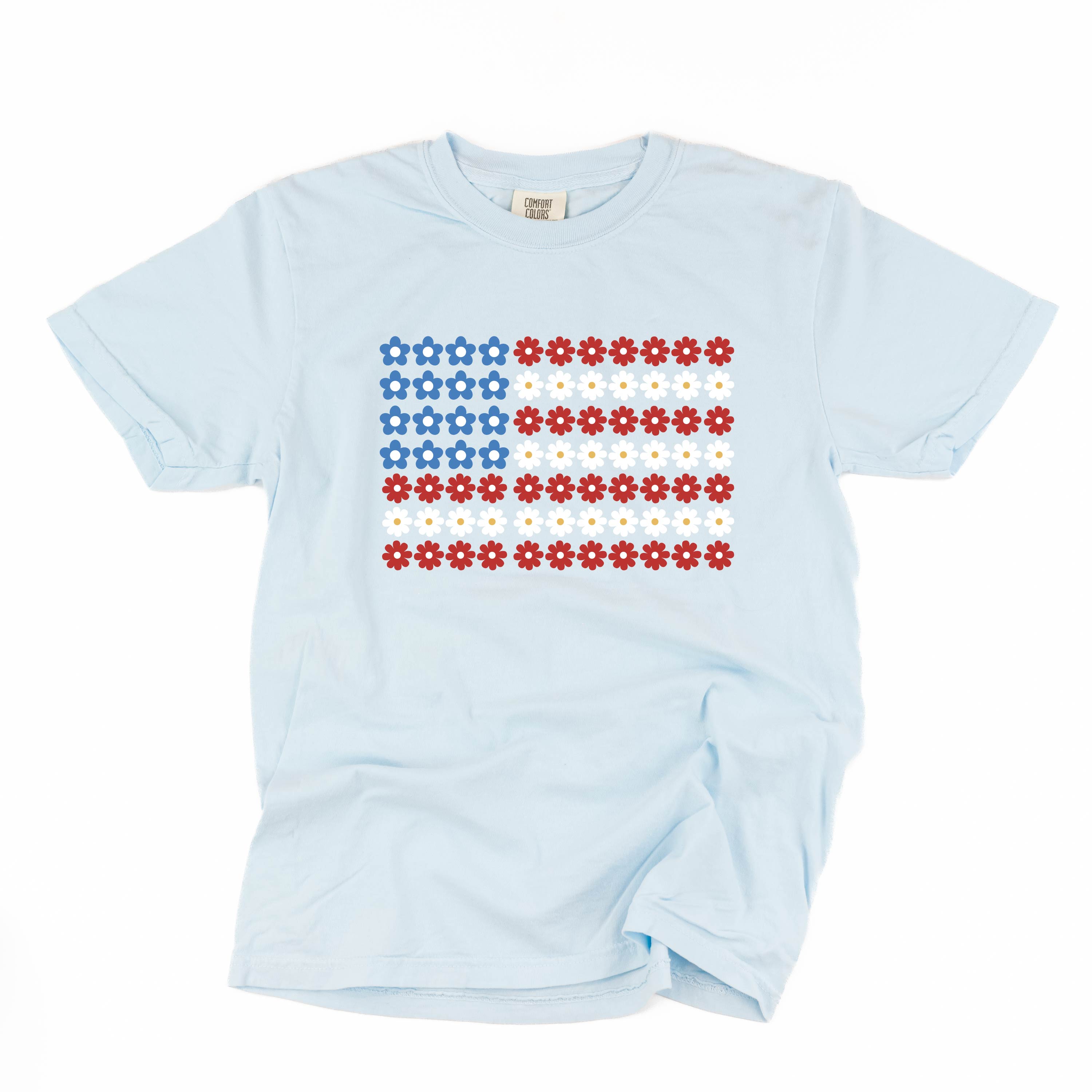 Flower Flag - Comfort Colors Tee Little Mama Shirt Shop