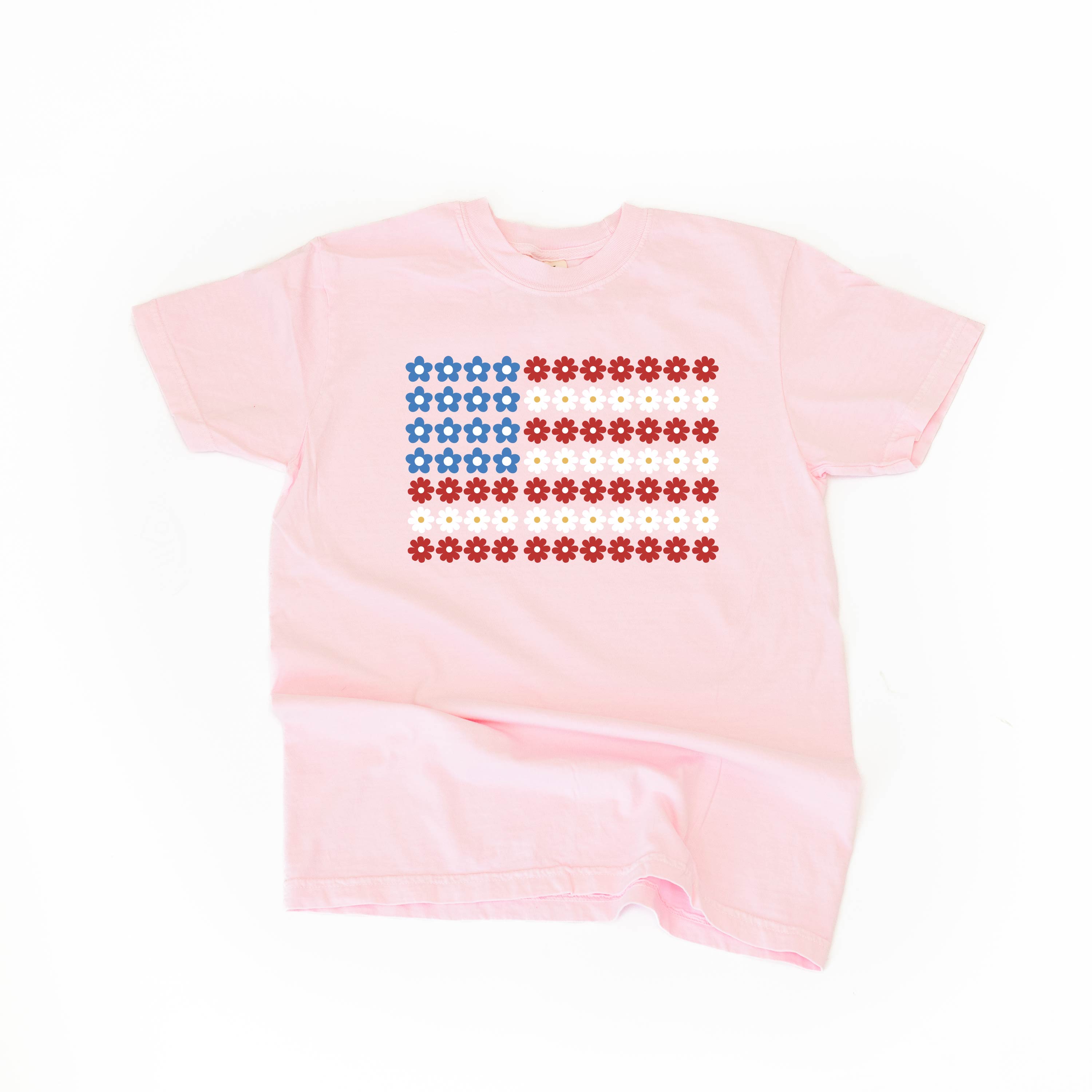 Flower Flag - Comfort Colors Tee Little Mama Shirt Shop