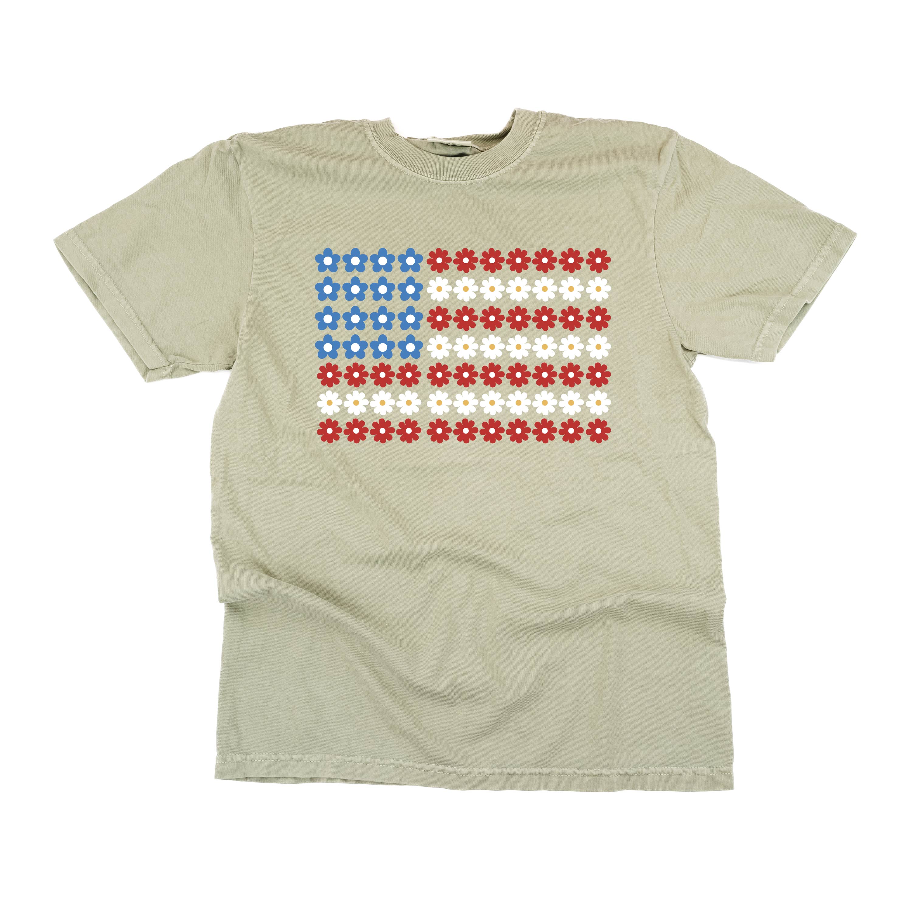 Flower Flag - Comfort Colors Tee Little Mama Shirt Shop