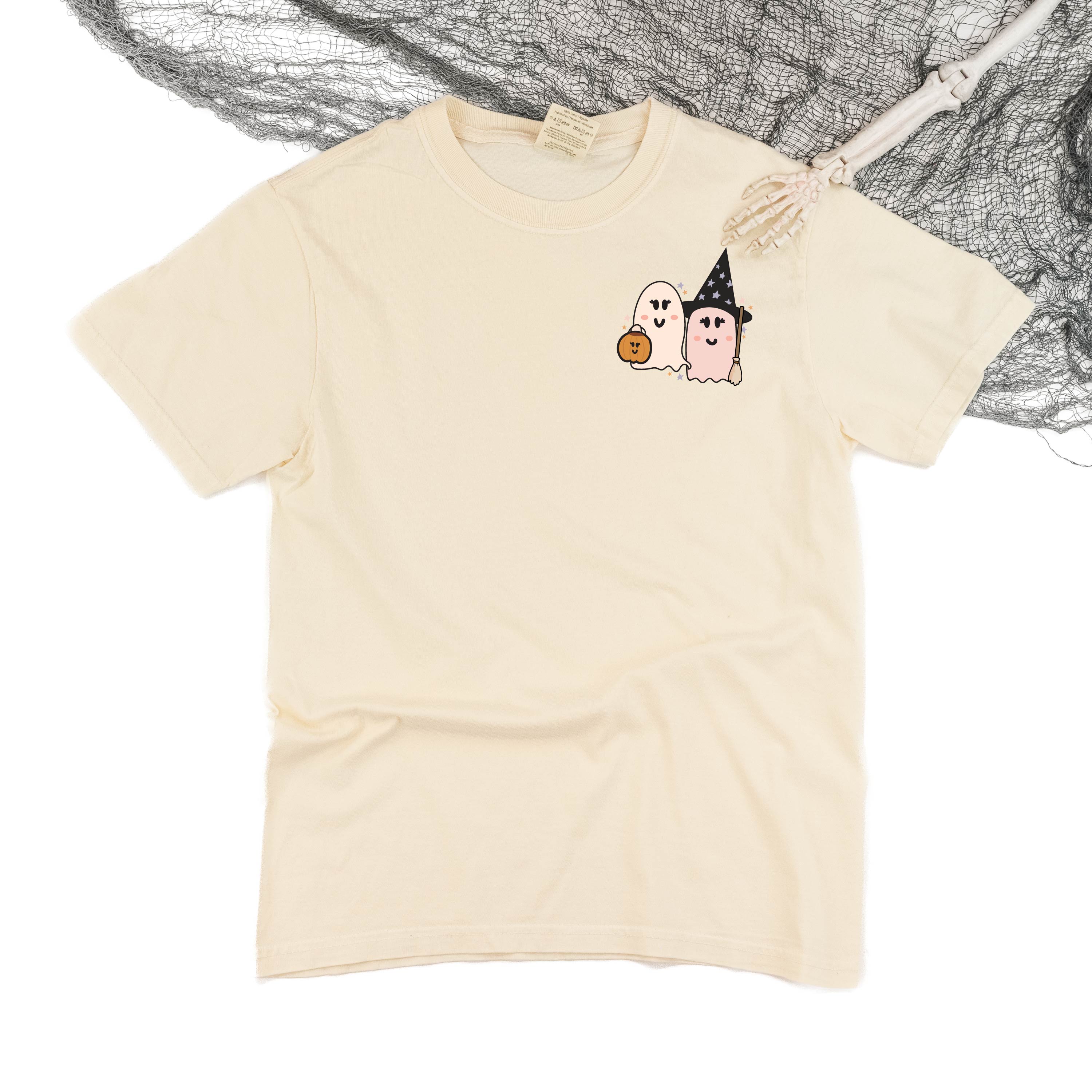 Ghosty Girls - POCKET DESIGN - Short Sleeve Comfort Colors Tee Little Mama Shirt Shop