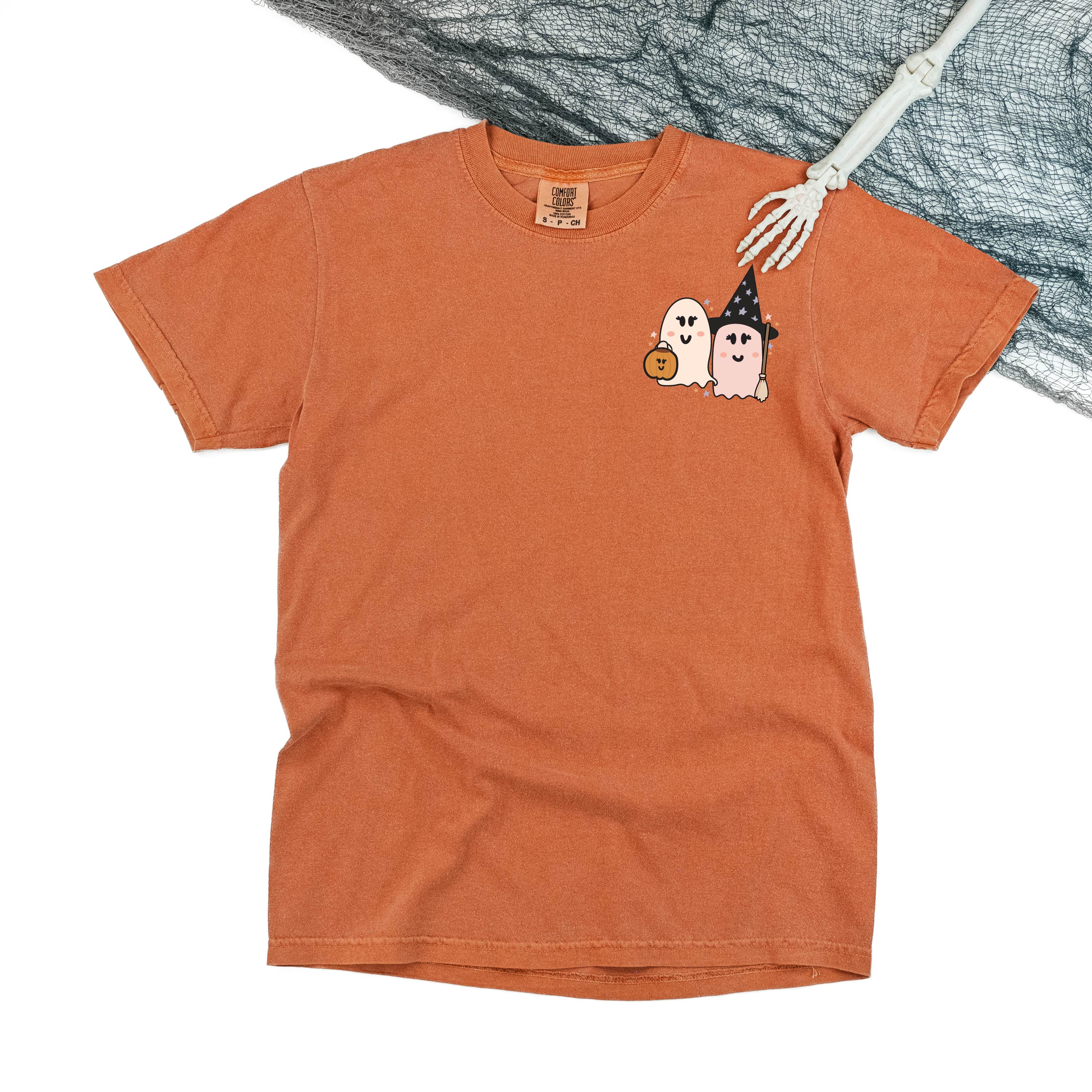 Ghosty Girls - POCKET DESIGN - Short Sleeve Comfort Colors Tee Little Mama Shirt Shop