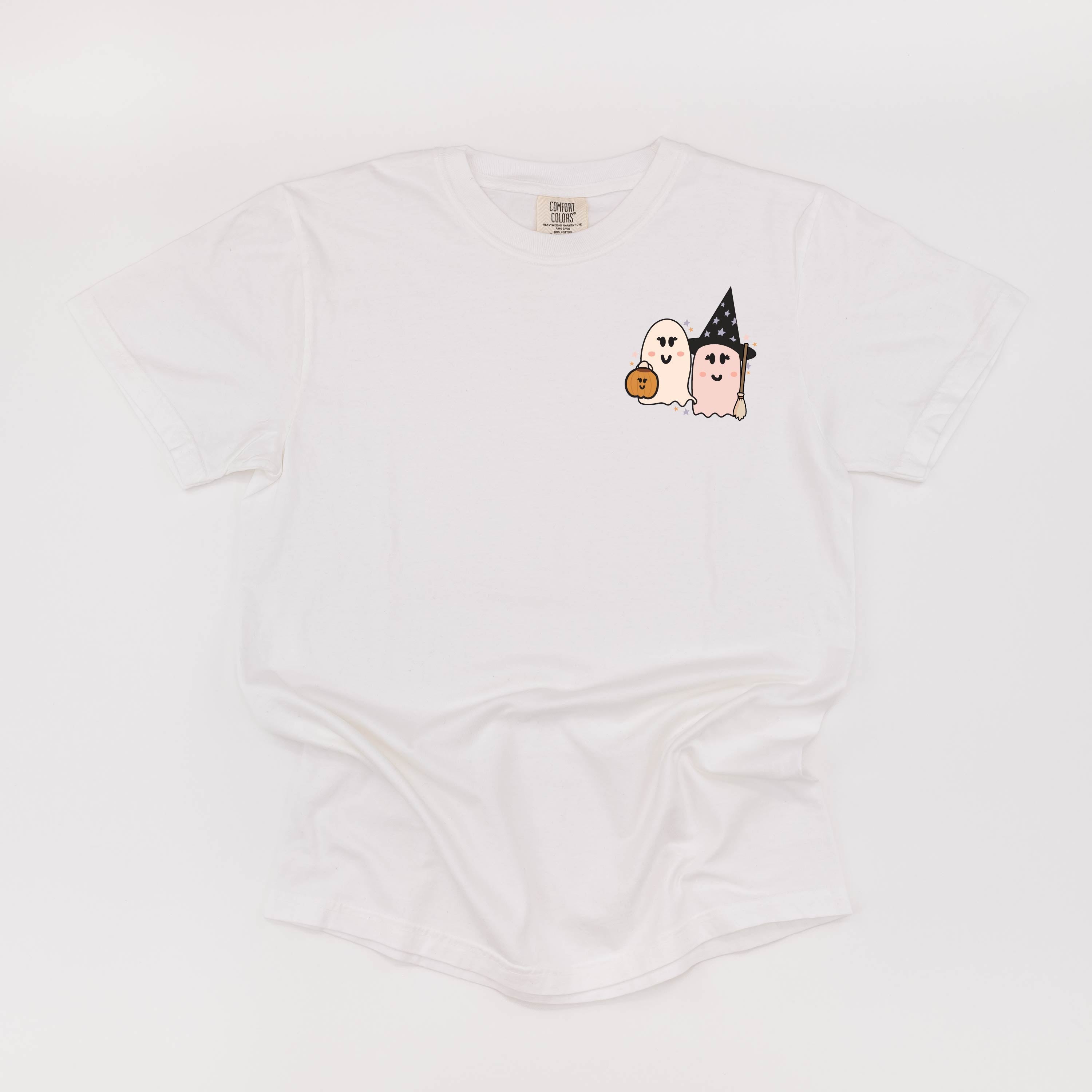 Ghosty Girls - POCKET DESIGN - Short Sleeve Comfort Colors Tee Little Mama Shirt Shop