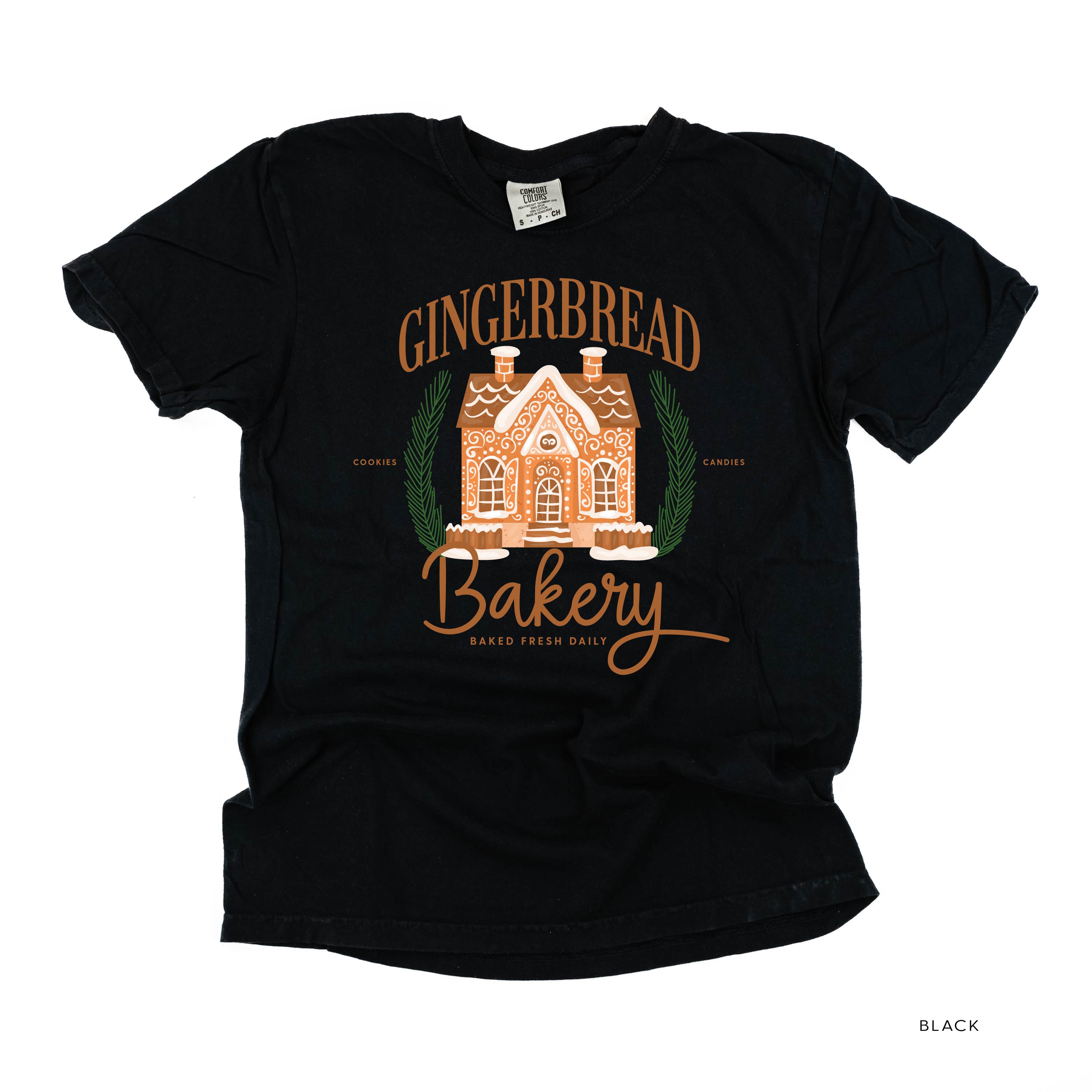 Gingerbread Bakery - Comfort Colors Tee Little Mama Shirt Shop