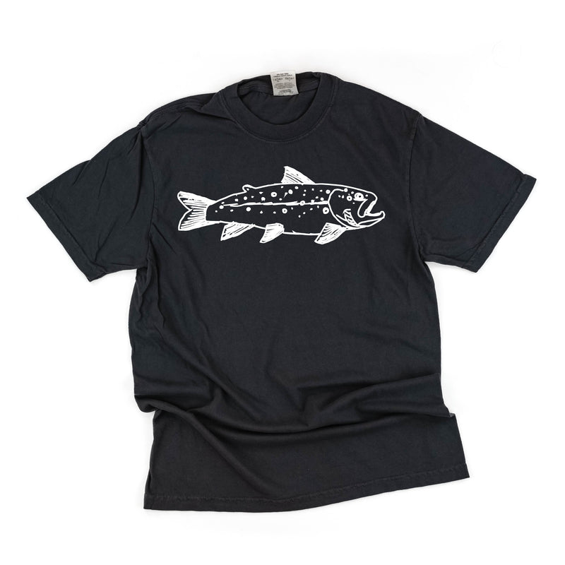 Hand Drawn Brook Trout - SHORT SLEEVE COMFORT COLORS TEE