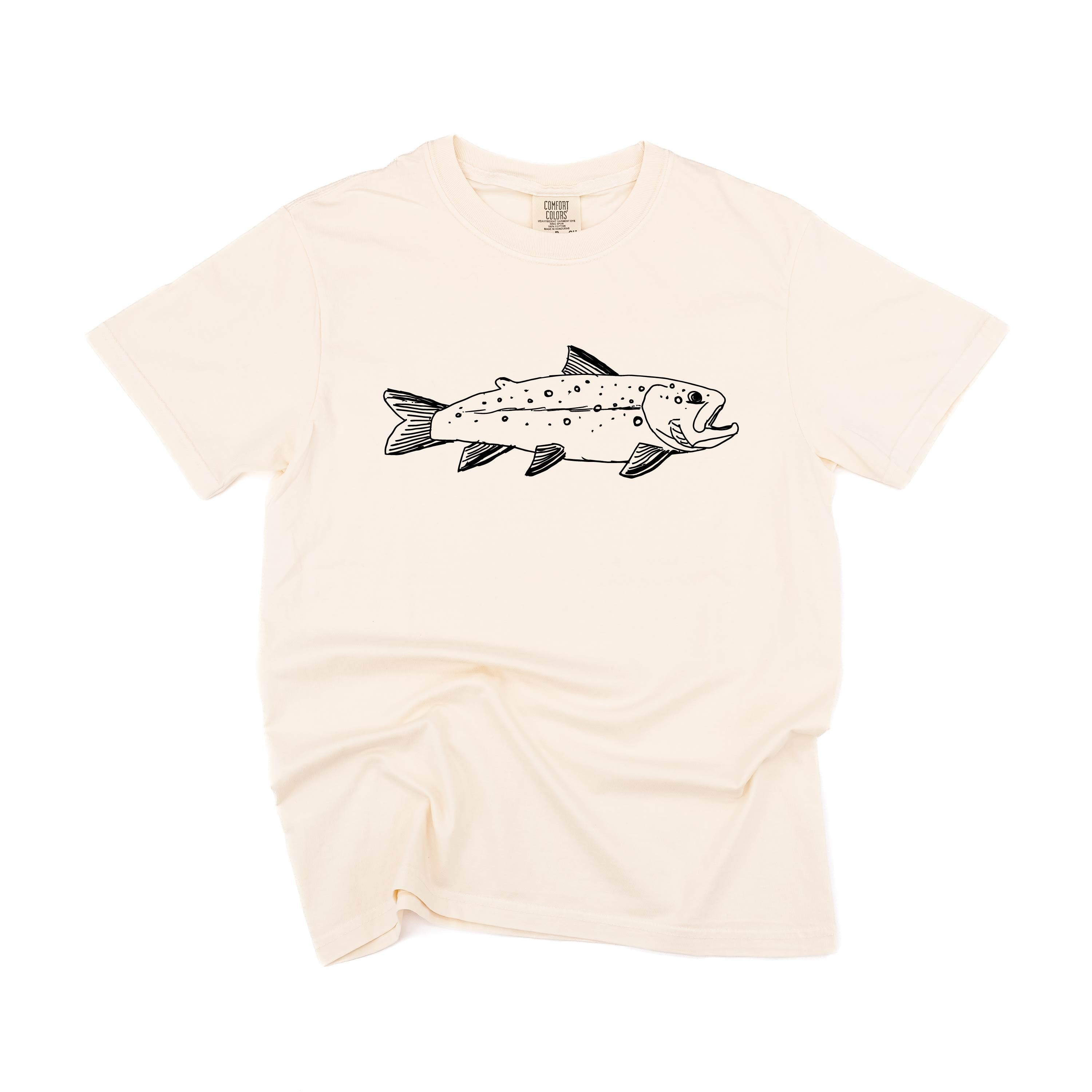 Hand Drawn Brook Trout - Comfort Colors Tee Little Mama Shirt Shop