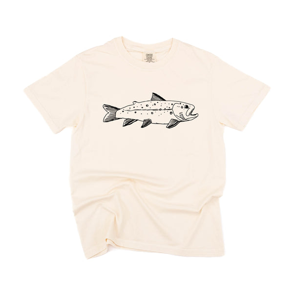 Hand Drawn Brook Trout - SHORT SLEEVE COMFORT COLORS TEE