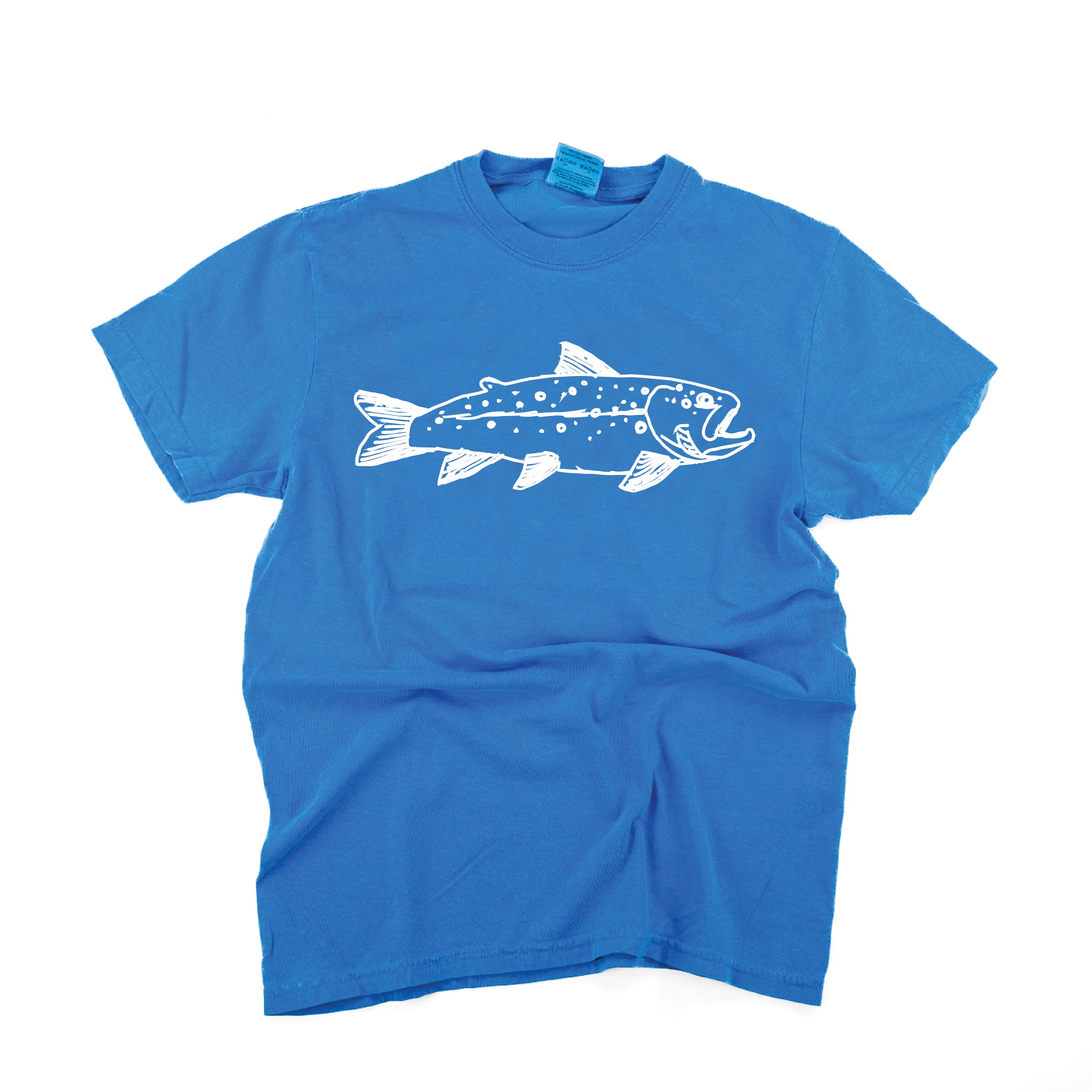 Hand Drawn Brook Trout - Comfort Colors Tee Little Mama Shirt Shop