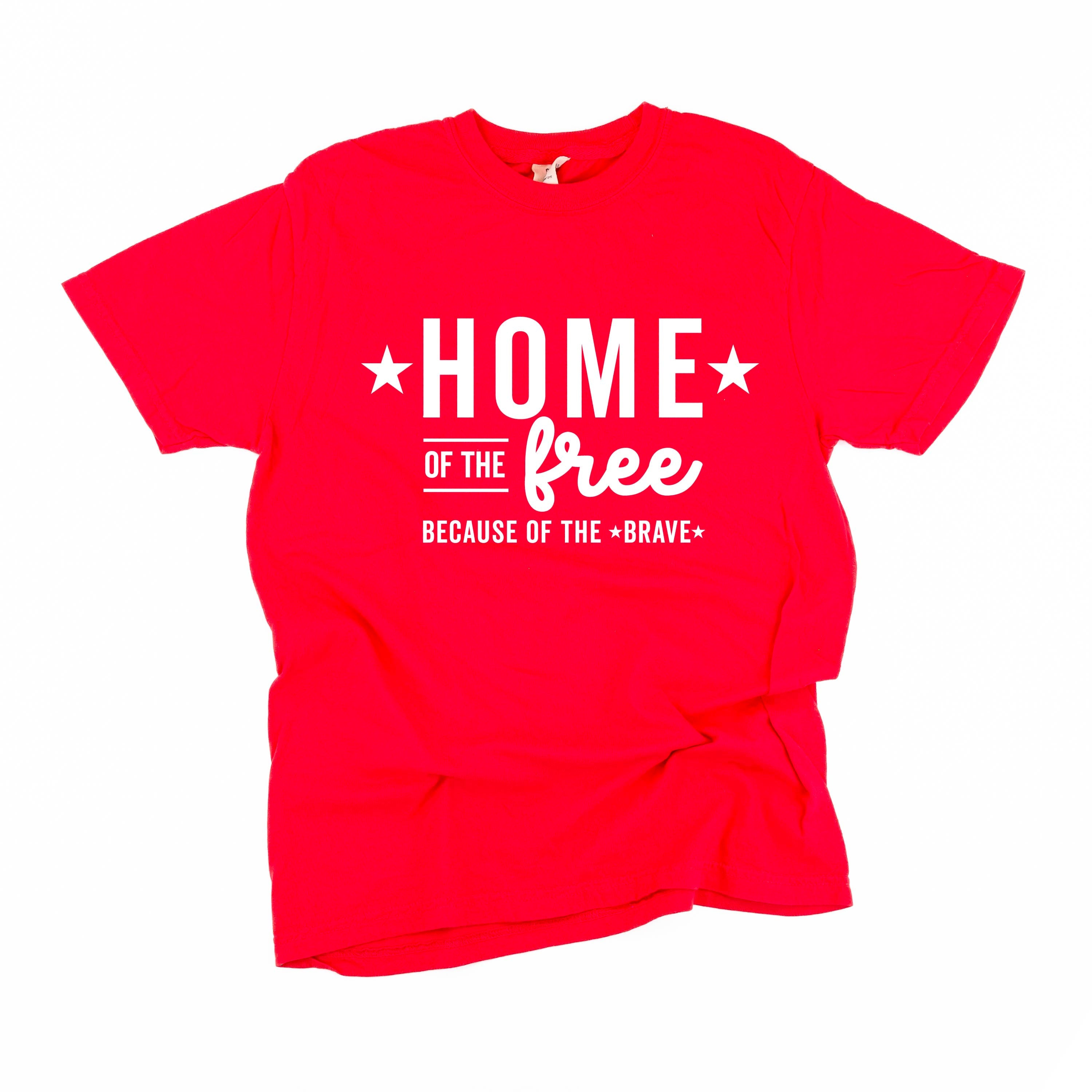 Home Of The Free Because Of The Brave - Comfort Colors Tee Little Mama Shirt Shop
