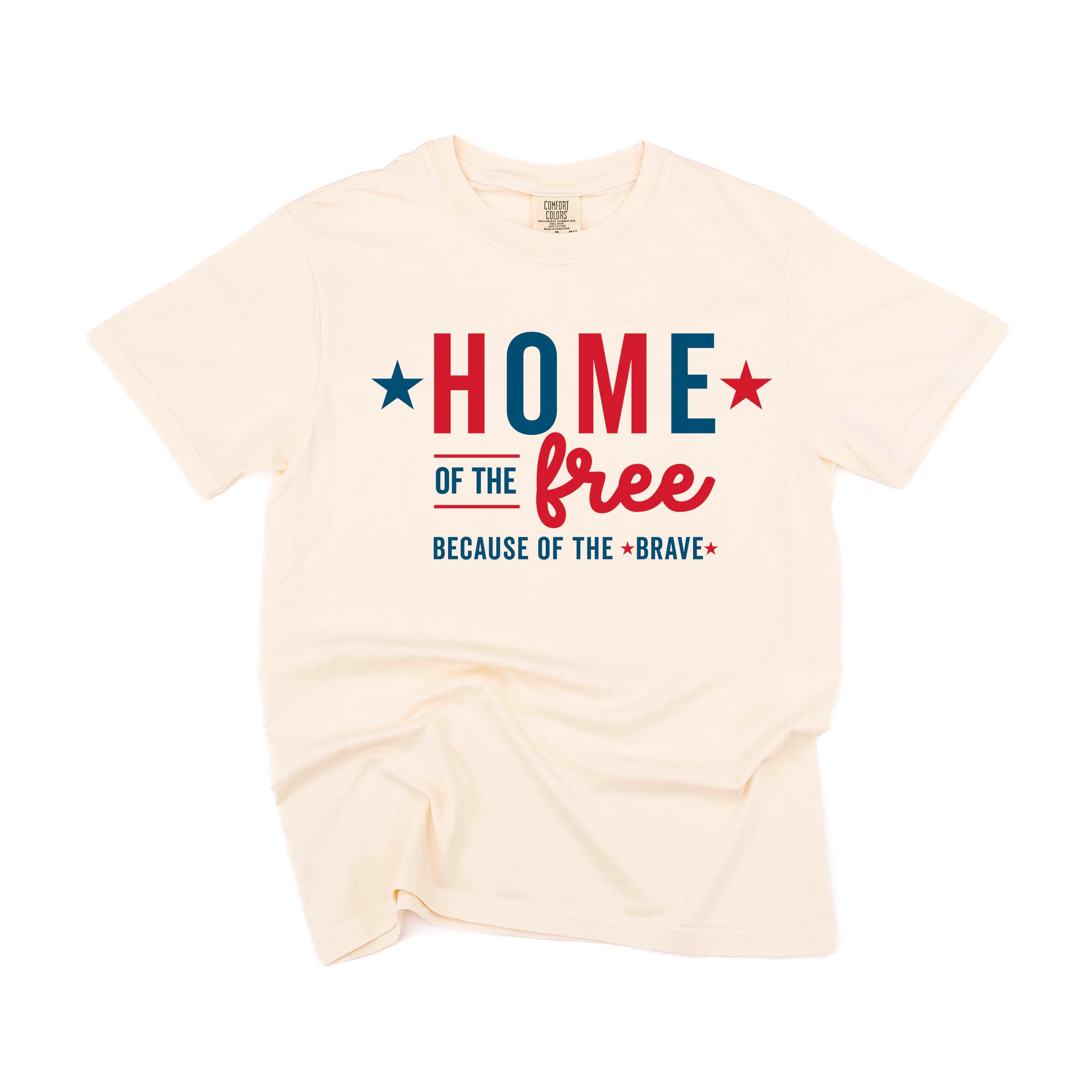 Home Of The Free Because Of The Brave - Comfort Colors Tee Little Mama Shirt Shop
