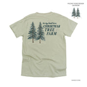 In My Heart Is A Christmas Tree Farm (pf&b) - Comfort Colors Tee Little Mama Shirt Shop