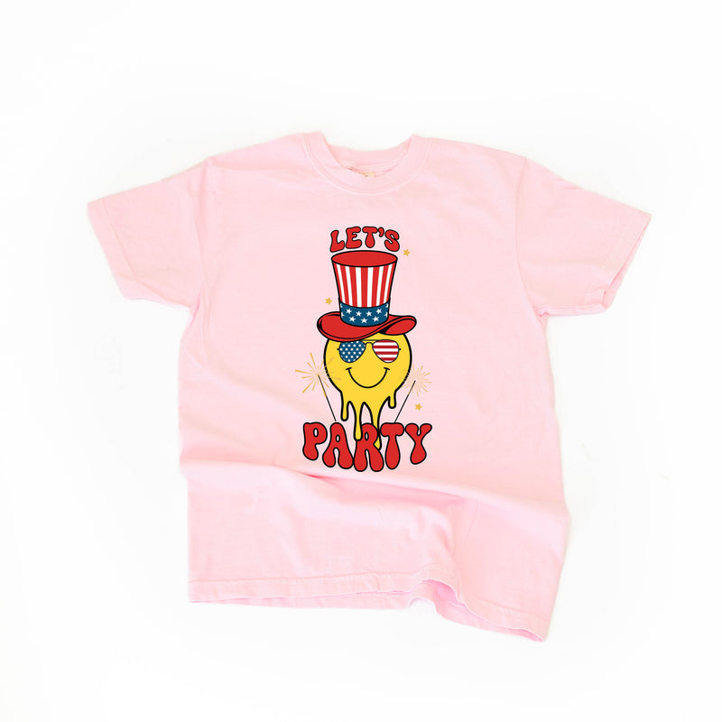 Let's Party - Smiley - SHORT SLEEVE COMFORT COLORS TEE