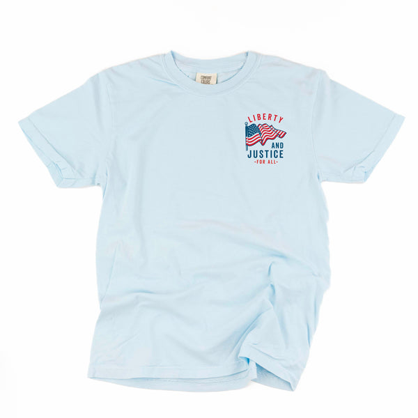 LIBERTY AND JUSTICE FOR ALL - SHORT SLEEVE COMFORT COLORS TEE
