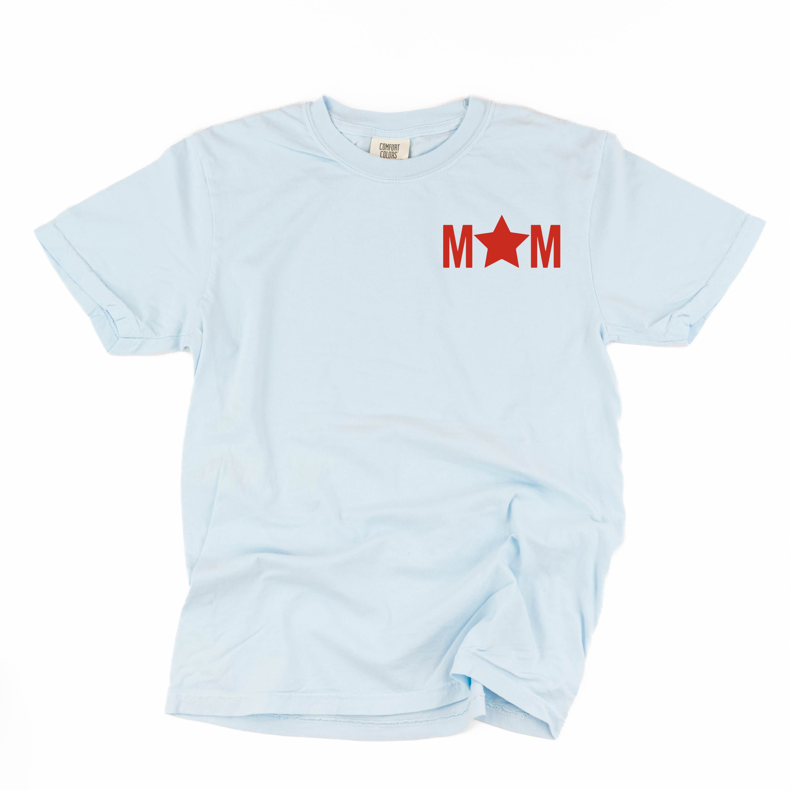 Mom - Star (pocket) - Comfort Colors Tee Little Mama Shirt Shop