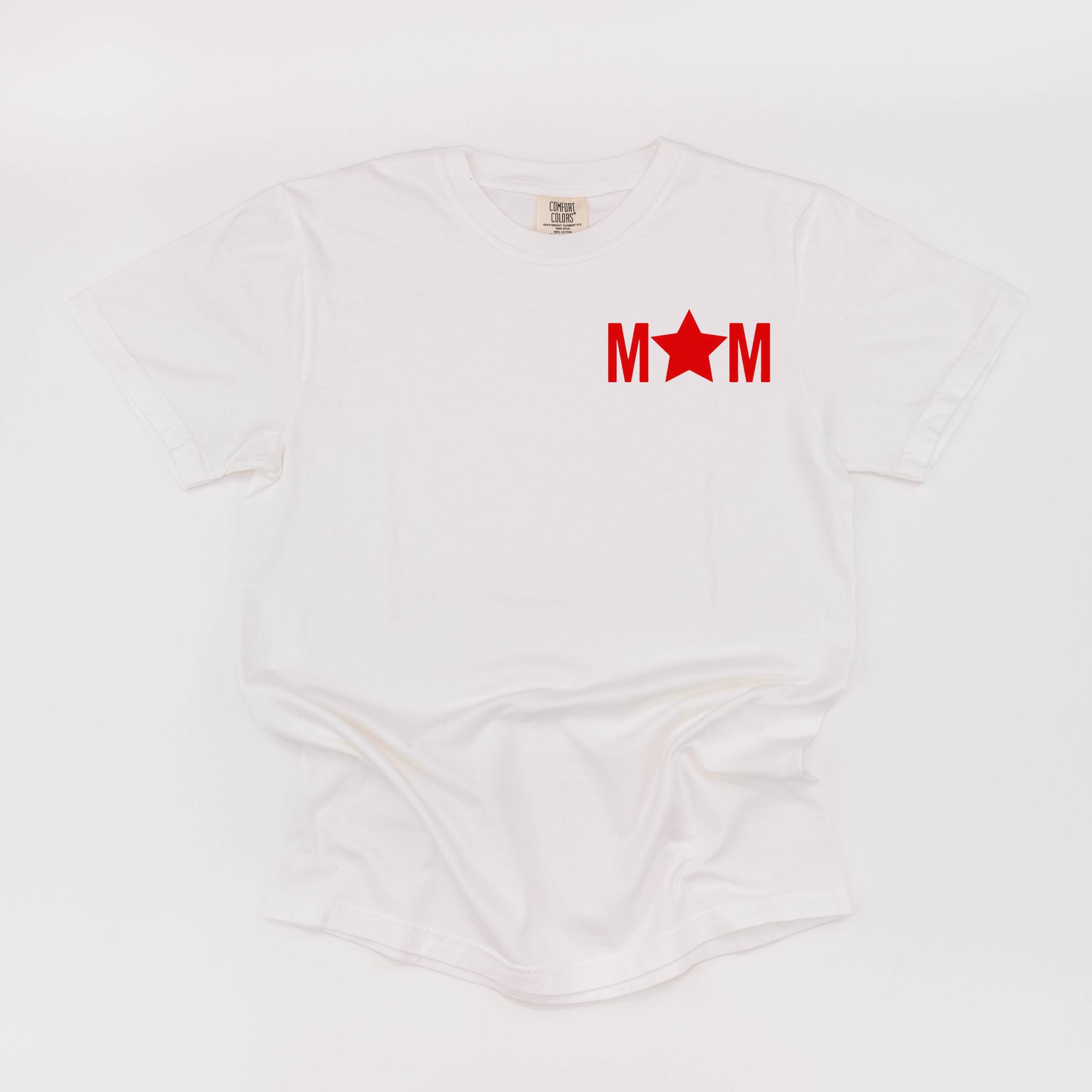 Mom - Star (pocket) - Comfort Colors Tee Little Mama Shirt Shop