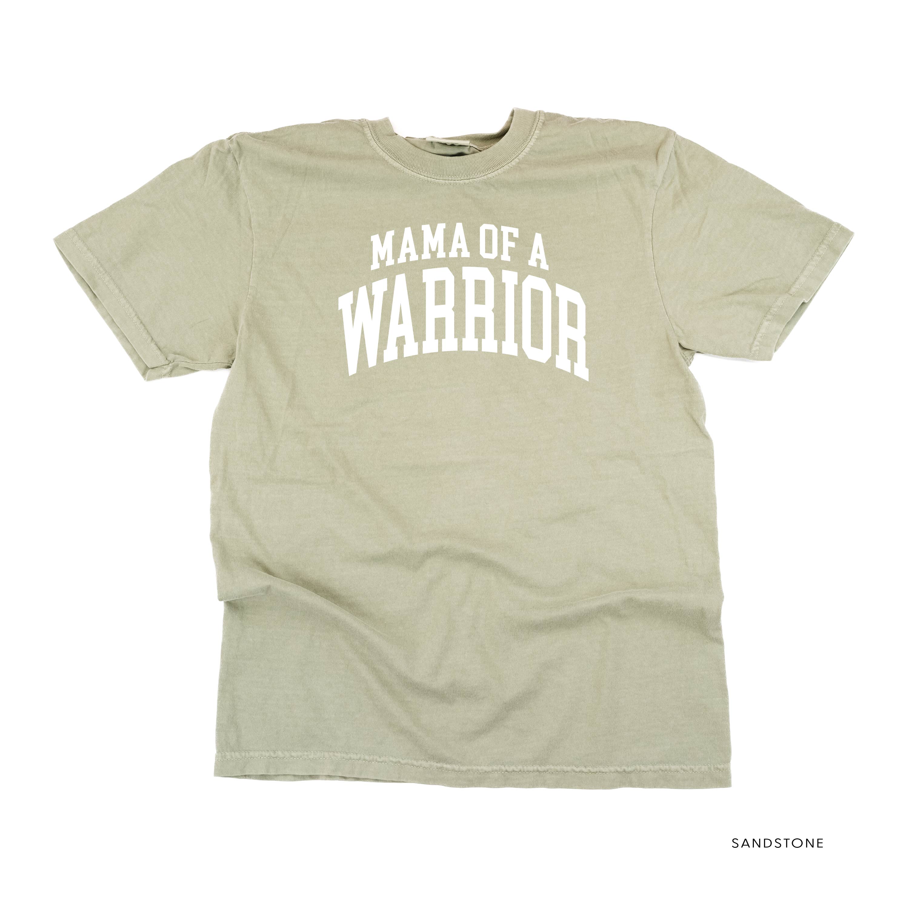 Mama of a Warrior - Varsity - Comfort Colors Tee Little Mama Shirt Shop