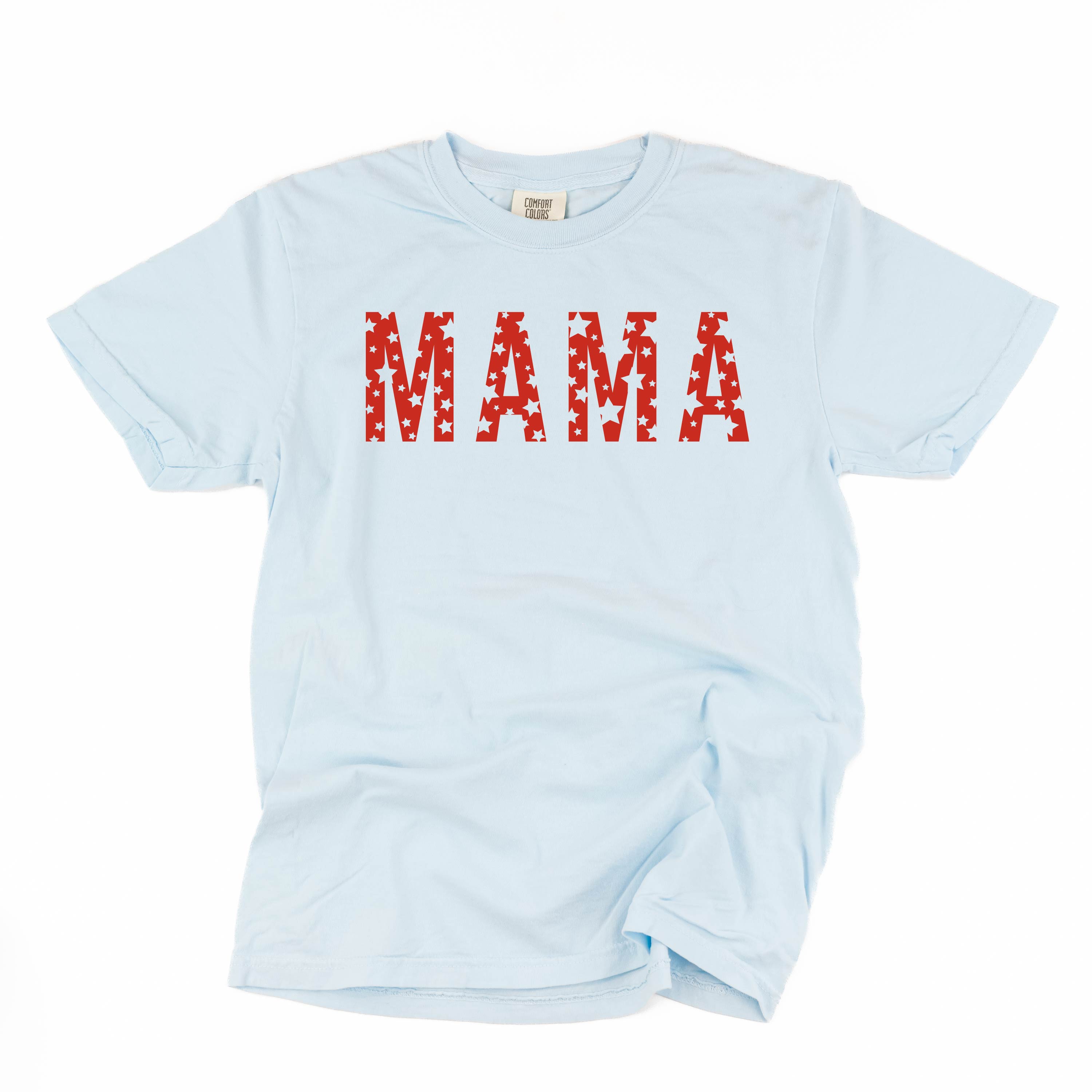 Mama - Star Pattern - Comfort Colors Tee Little Mama Shirt Shop