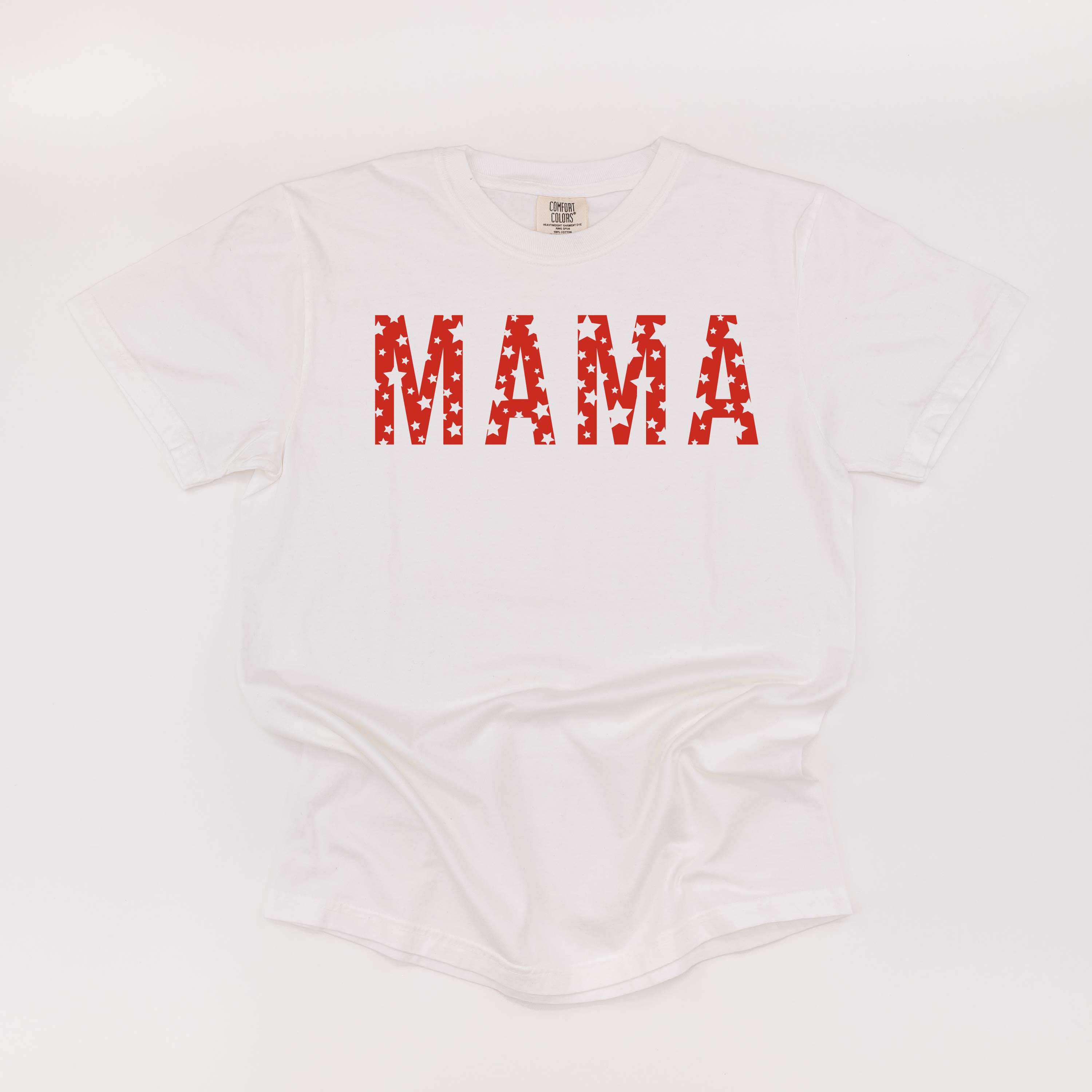 Mama - Star Pattern - Comfort Colors Tee Little Mama Shirt Shop