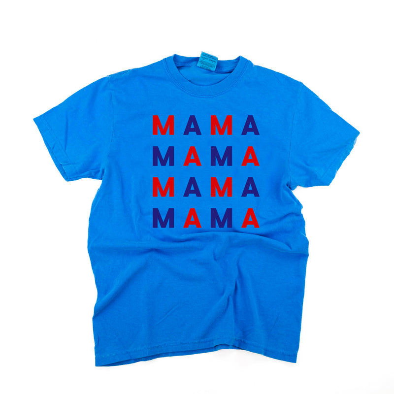 MAMA - x4 RED+BLUE - SHORT SLEEVE COMFORT COLORS TEE