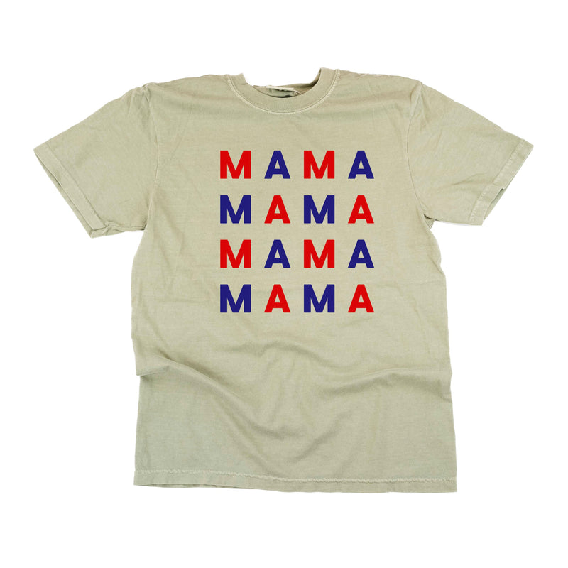 MAMA - x4 RED+BLUE - SHORT SLEEVE COMFORT COLORS TEE