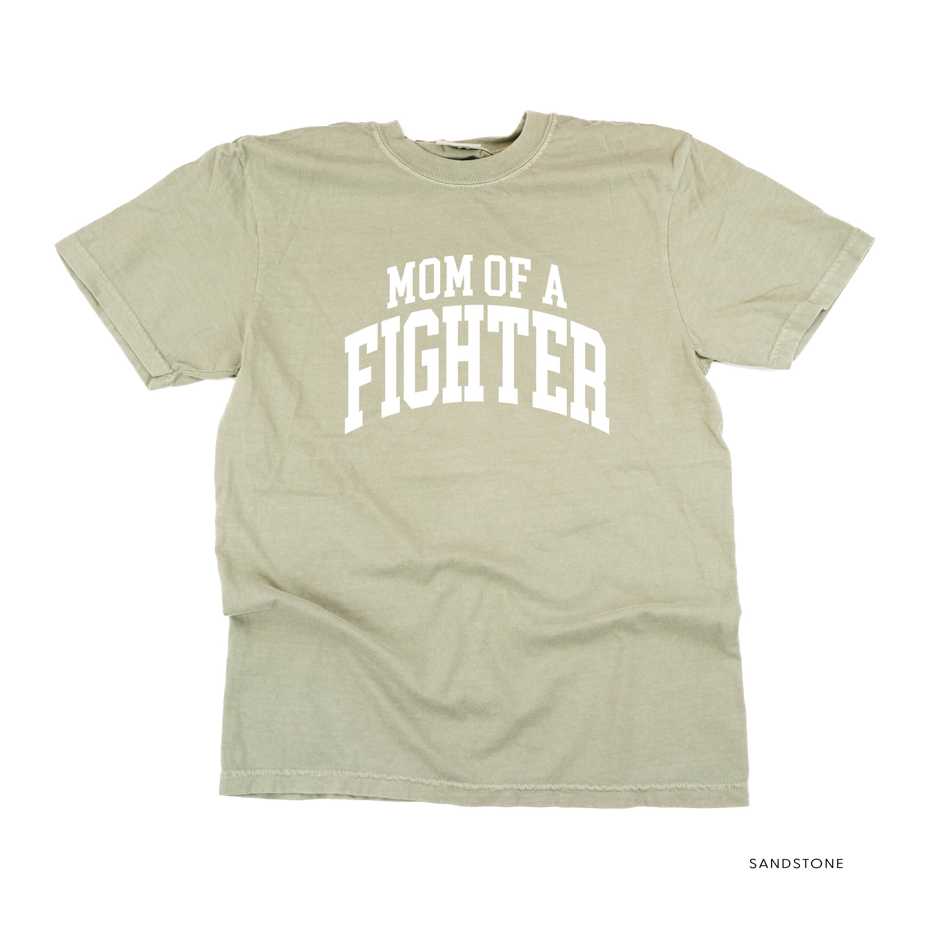 Mom of a Fighter - Varsity - Comfort Colors Tee Little Mama Shirt Shop