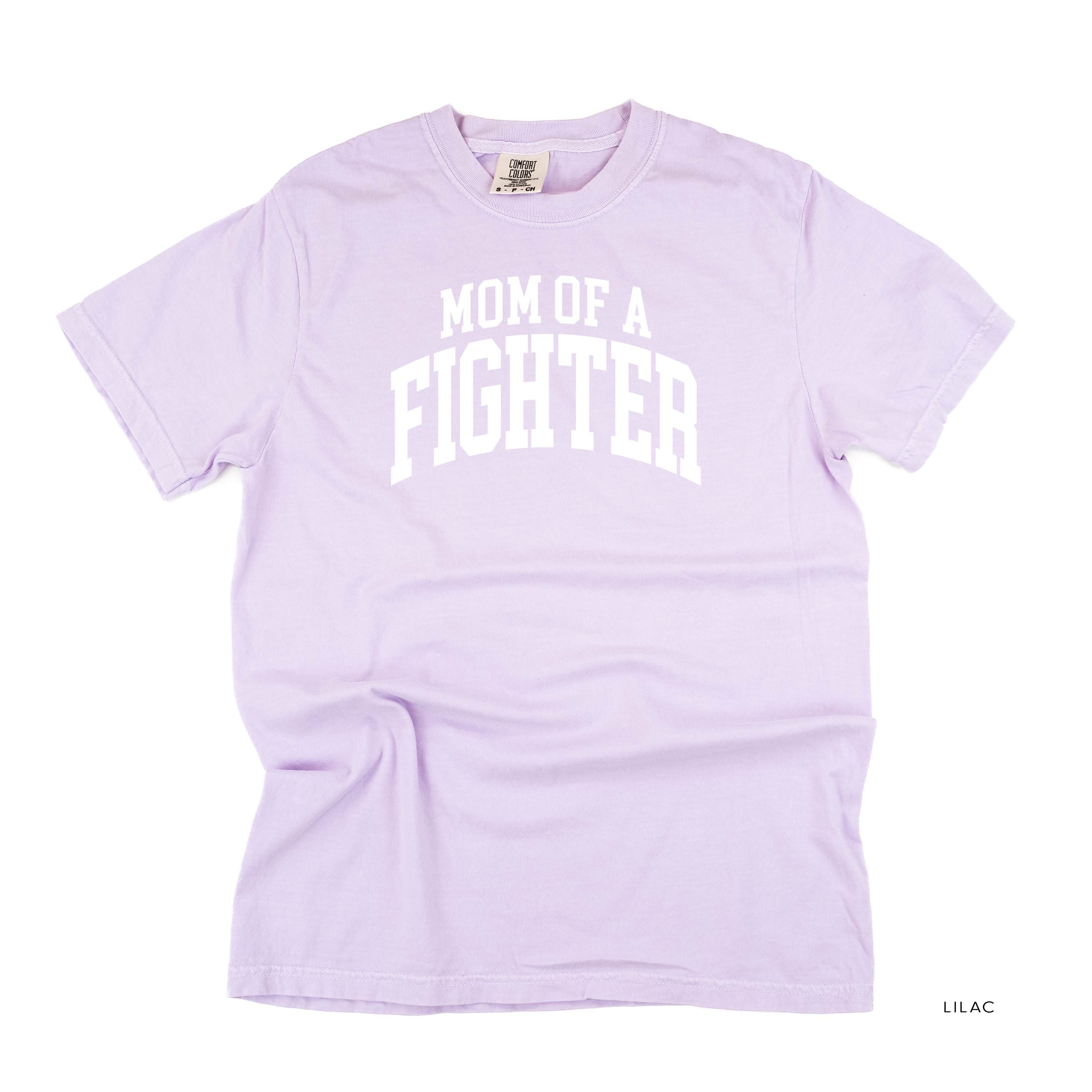 Mom of a Fighter - Varsity - Comfort Colors Tee Little Mama Shirt Shop