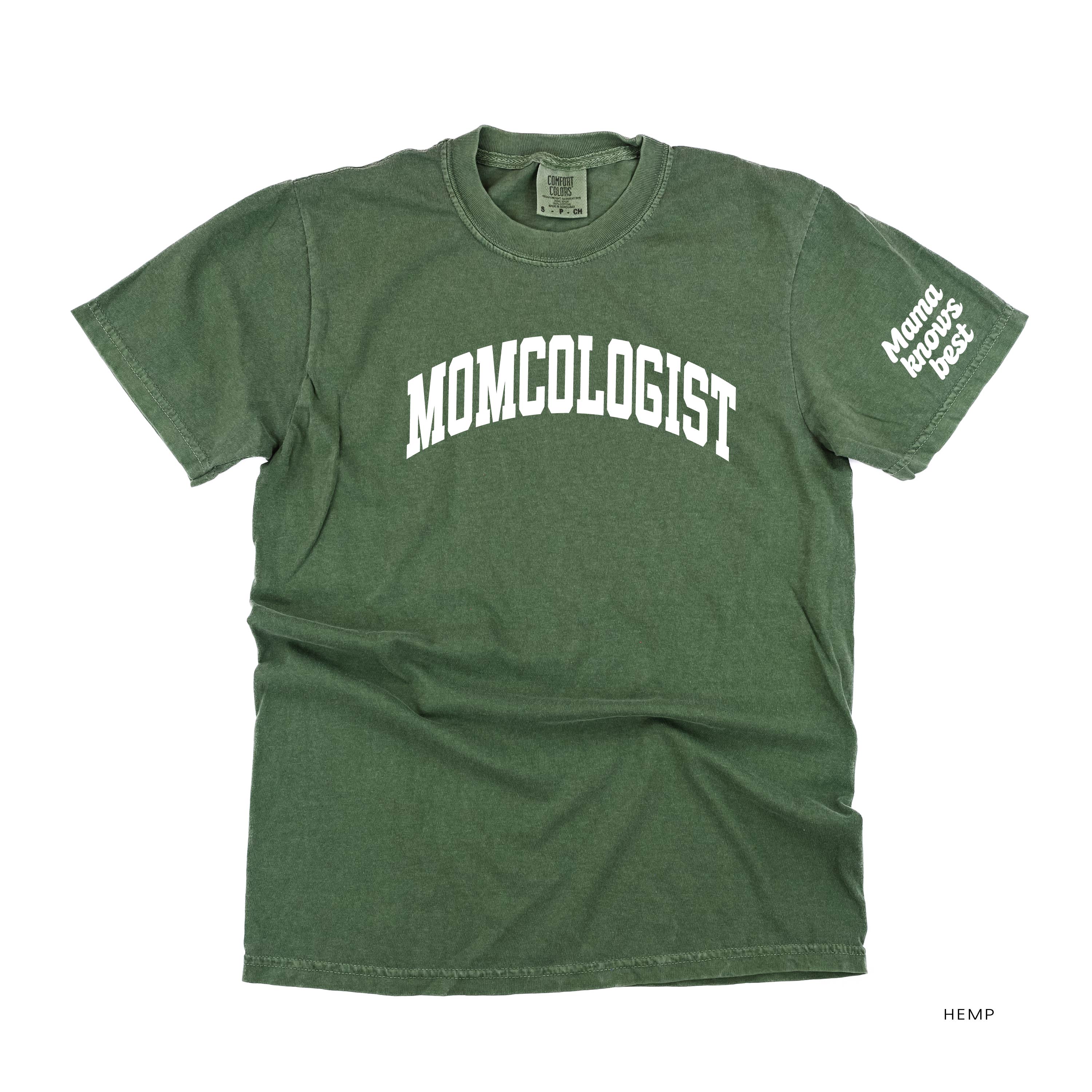  Mama Knows Best On Sleeve - Comfort Colors Tee Little Mama Shirt Shop