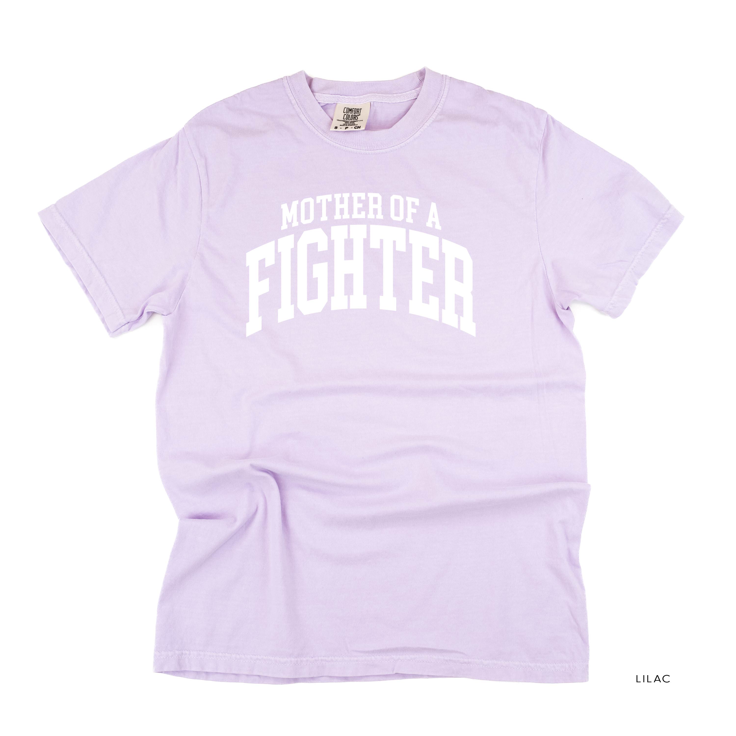 Mother of a Fighter - Varsity - SHORT SLEEVE COMFORT COLORS TEE Little Mama Shirt Shop