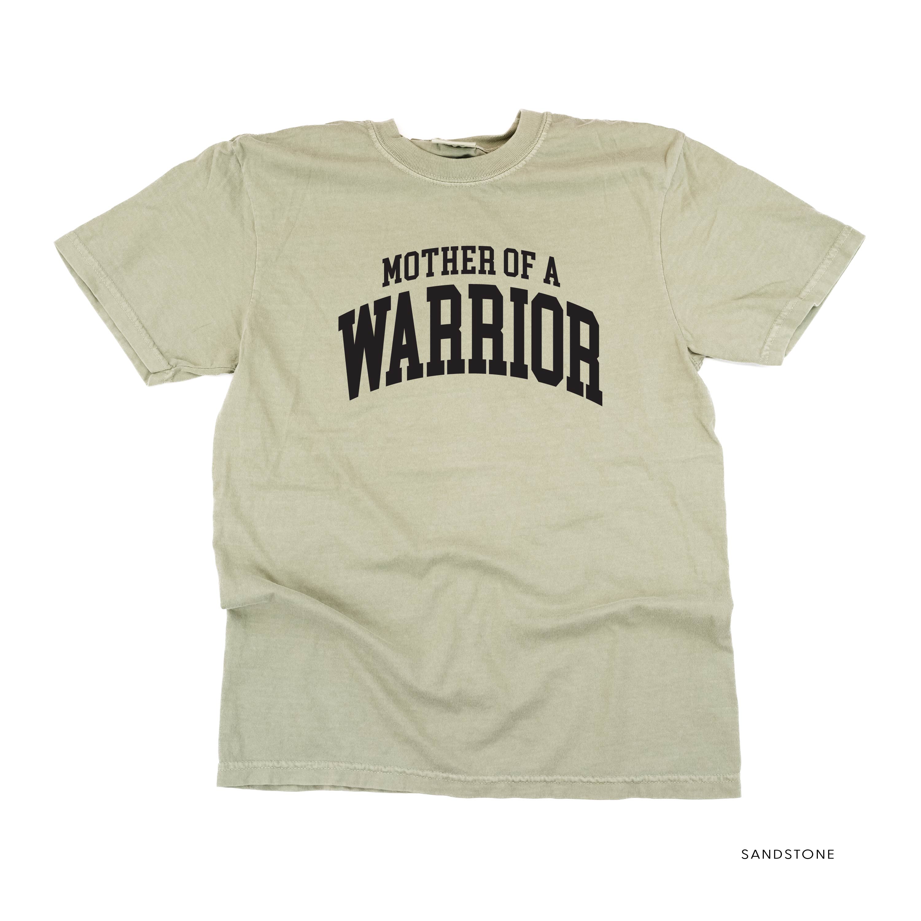 Mother of a Warrior - Varsity - Comfort Colors Tee Little Mama Shirt Shop