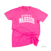 Mother of a Warrior - Varsity - Comfort Colors Tee Little Mama Shirt Shop