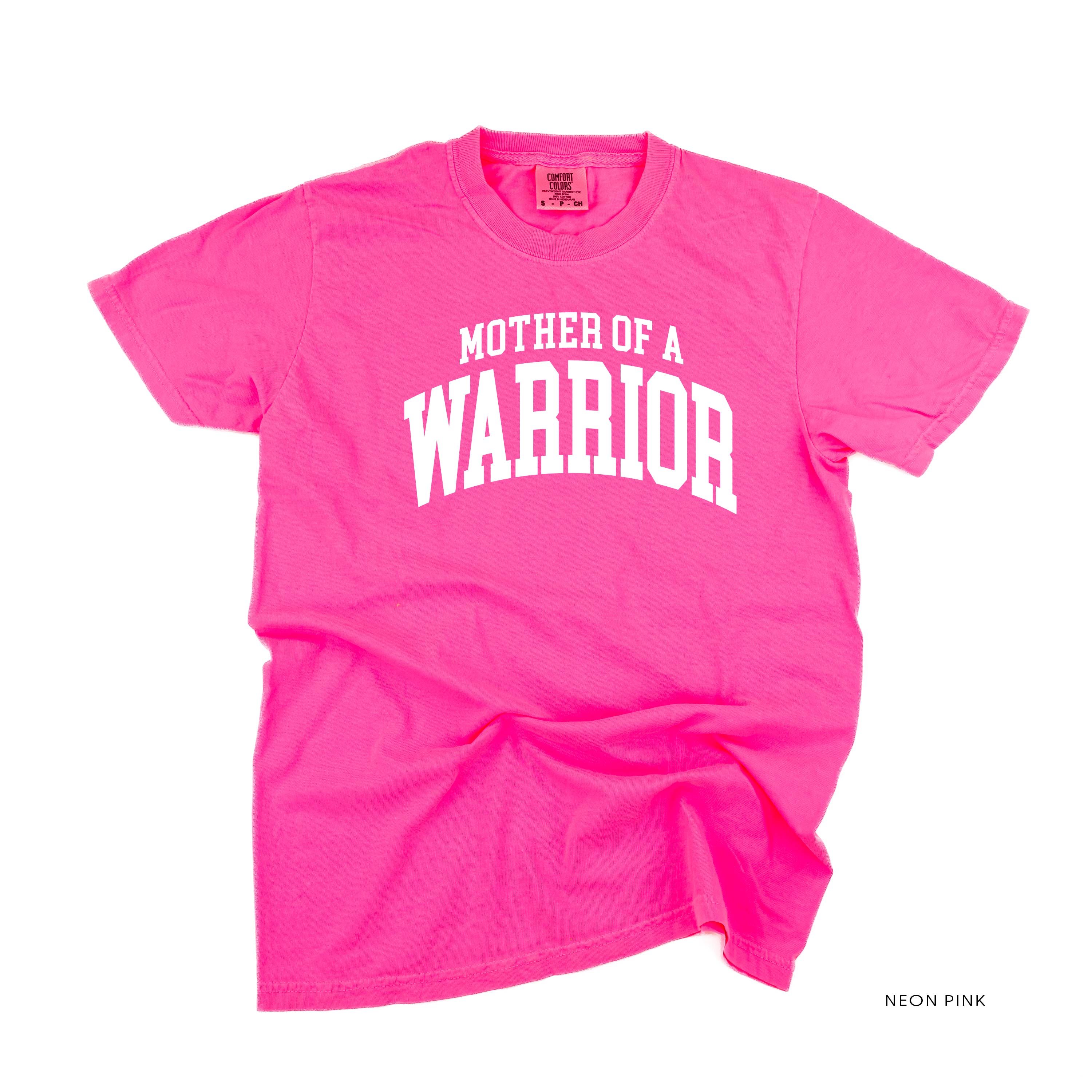 Mother of a Warrior - Varsity - Comfort Colors Tee Little Mama Shirt Shop