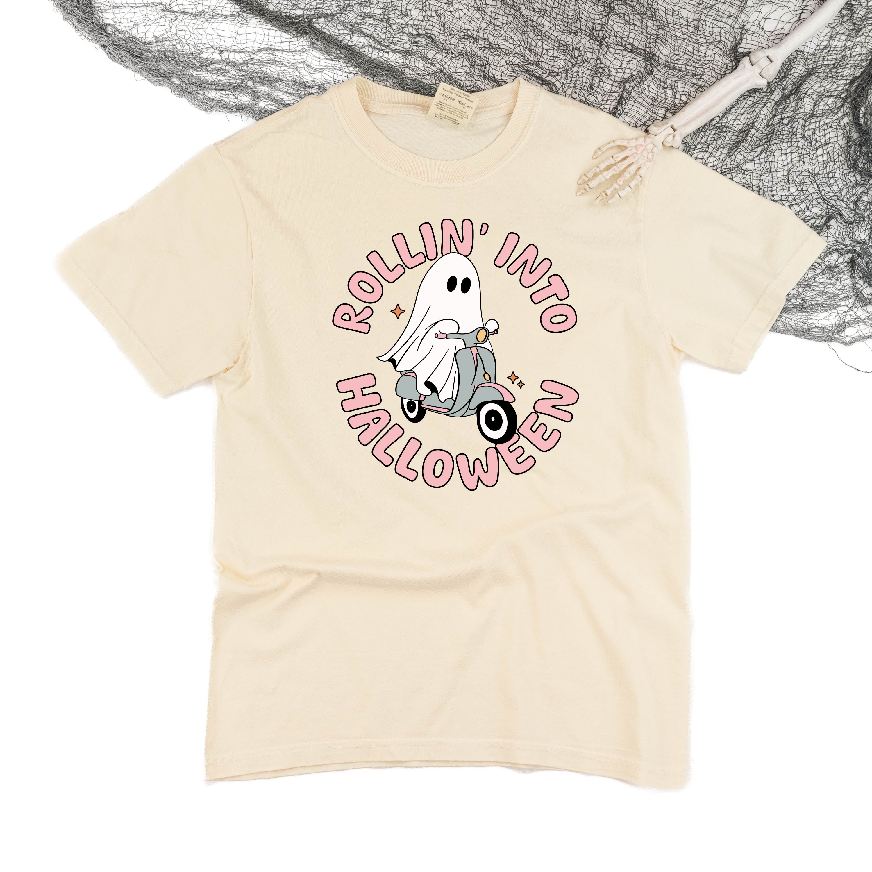 Rollin' Into Halloween - Short Sleeve Comfort Colors Tee Little Mama Shirt Shop