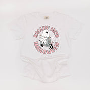 Rollin' Into Halloween - Short Sleeve Comfort Colors Tee Little Mama Shirt Shop