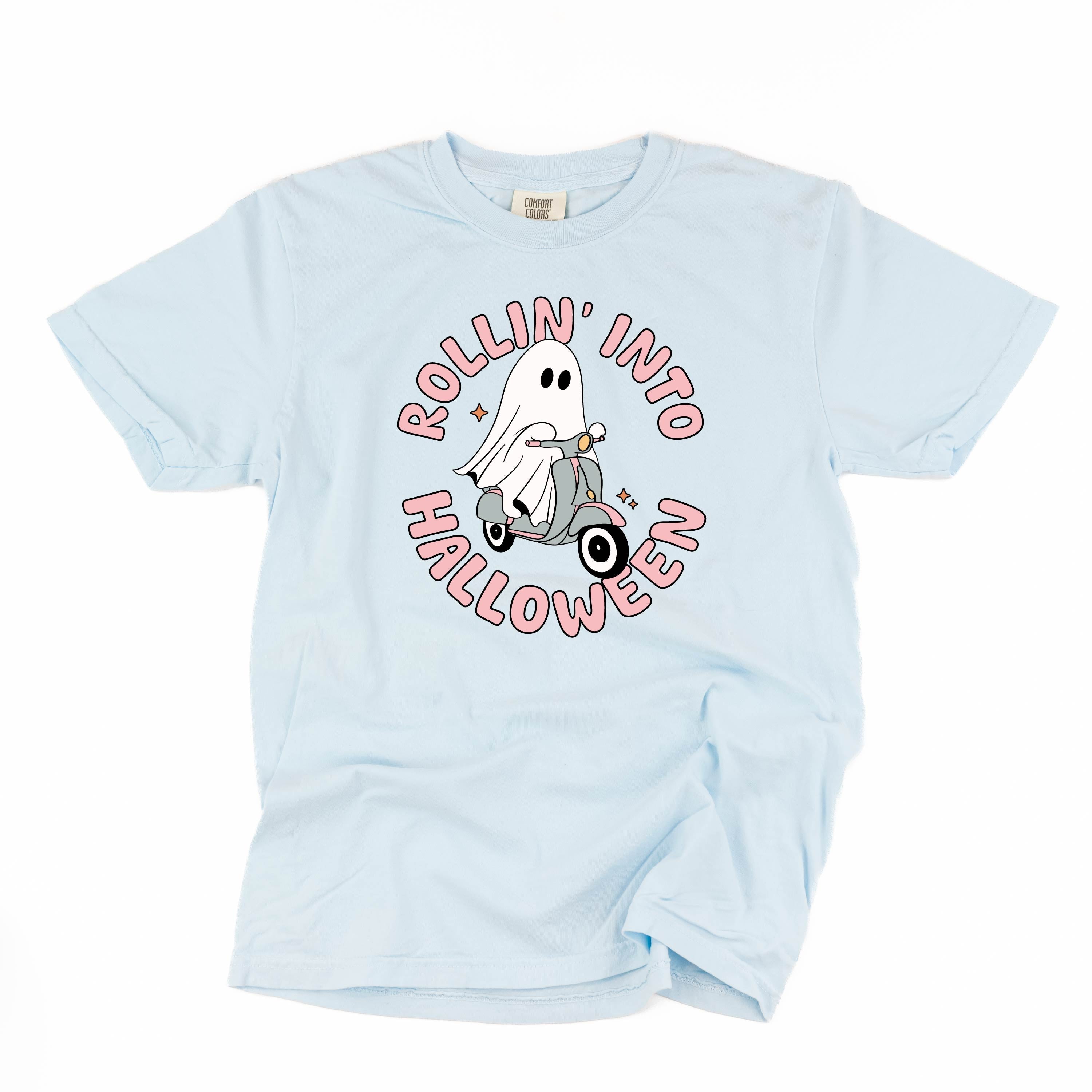 Rollin' Into Halloween - Short Sleeve Comfort Colors Tee Little Mama Shirt Shop